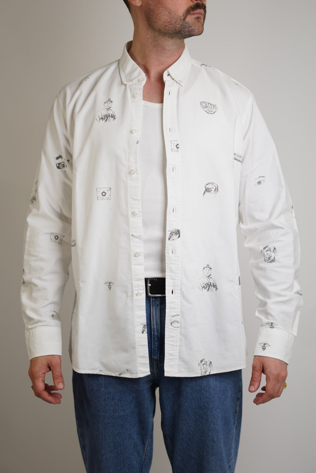 Soulland White Drawing Shirt