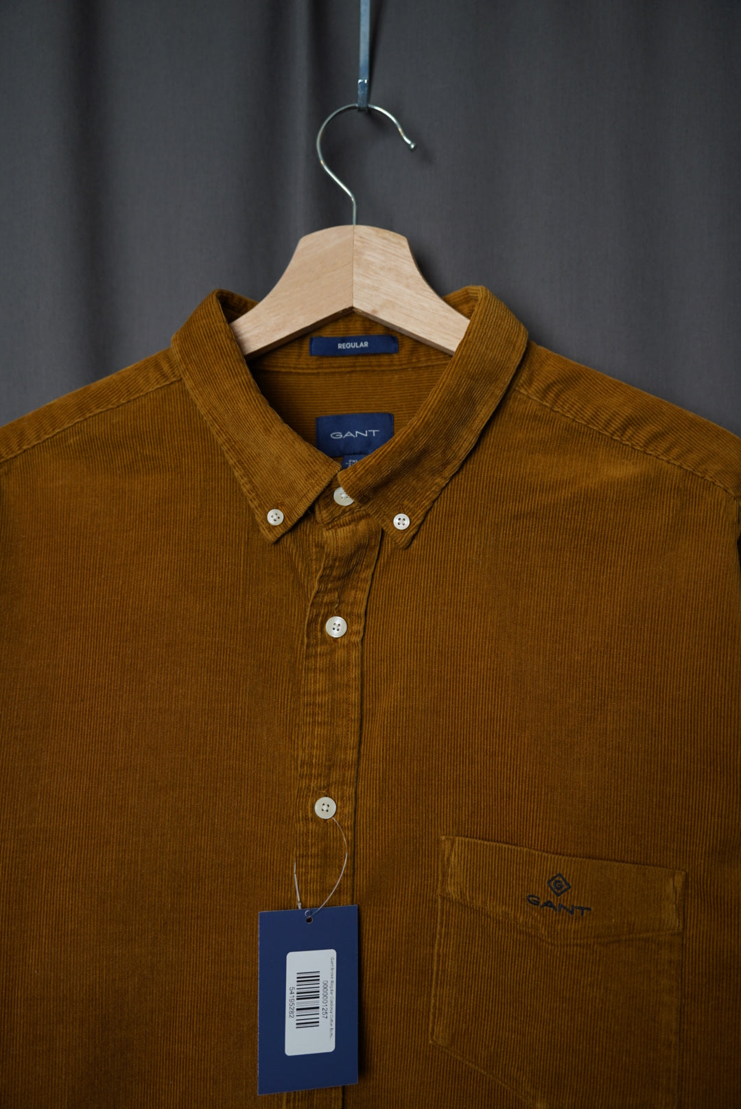 Gant Brown Regular Corduroy Cotton Button Down Overshirt