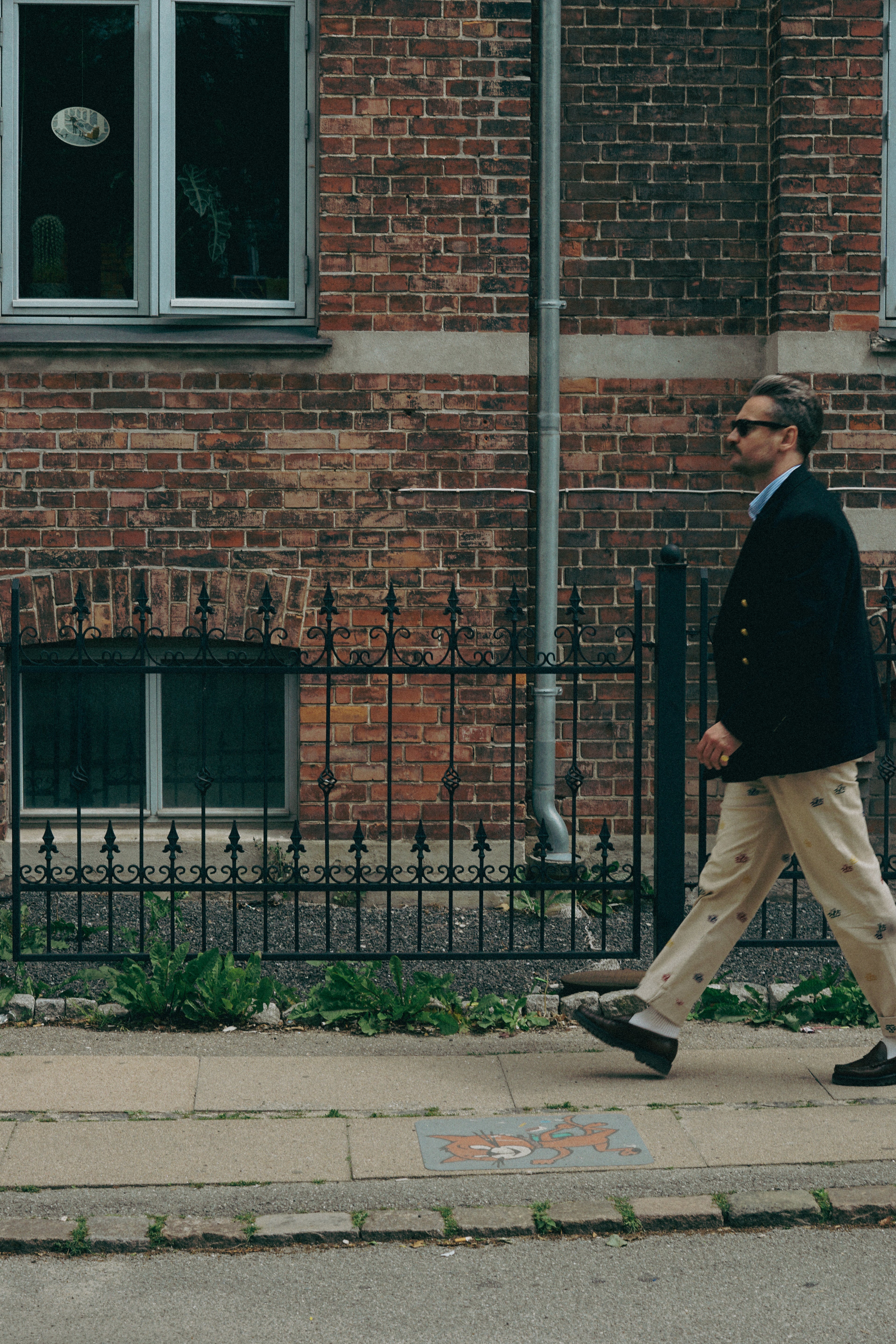 Vintage Schwarze Marine Gold Knopfjacke