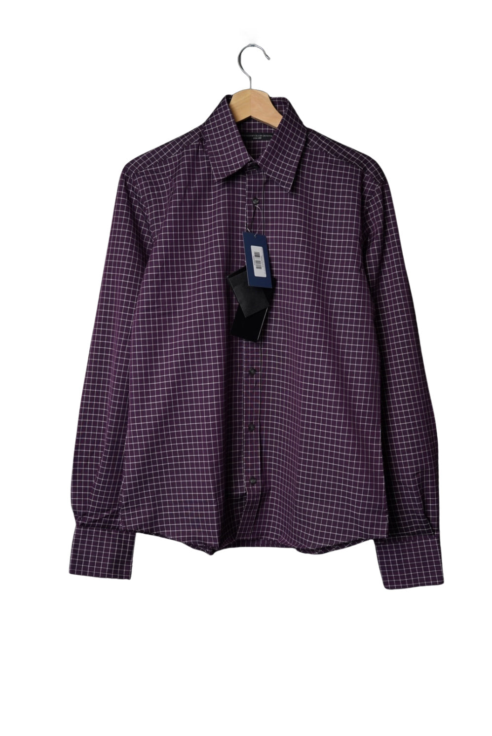 Philosophy of Blues Purple Checkered Nil Cotton Shirt