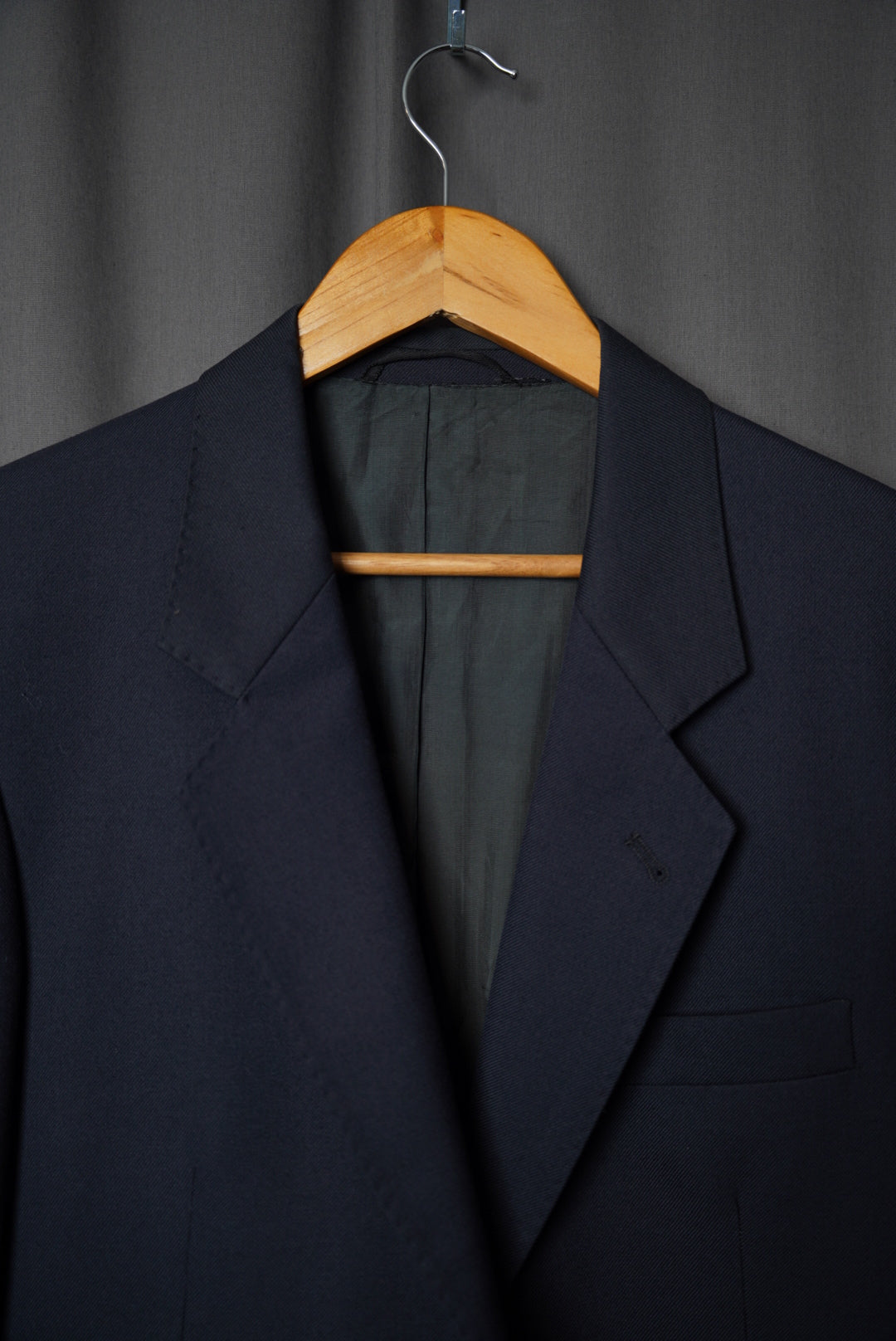 Vintage Navy Silver Button Wool Blazer