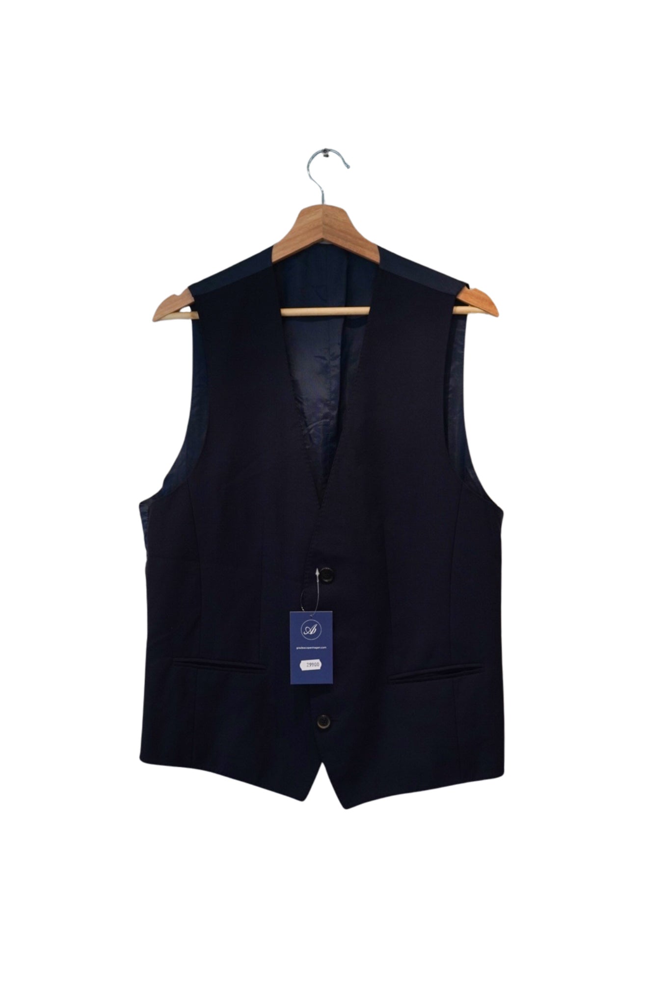 Hugo Boss Darkblue Virgin Wool Dress Vest