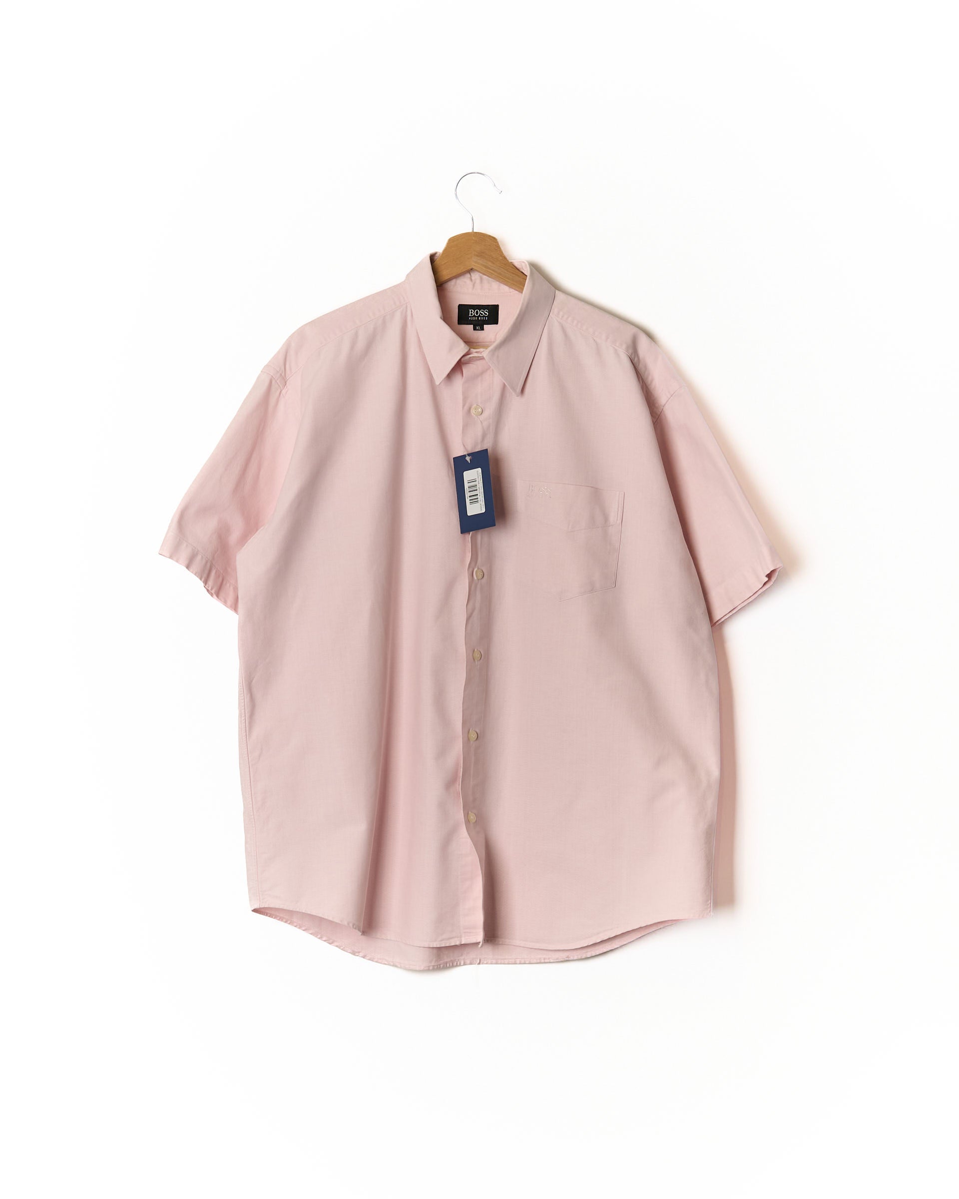 Hugo Boss Pink Short Sleeved Cotton Shirt