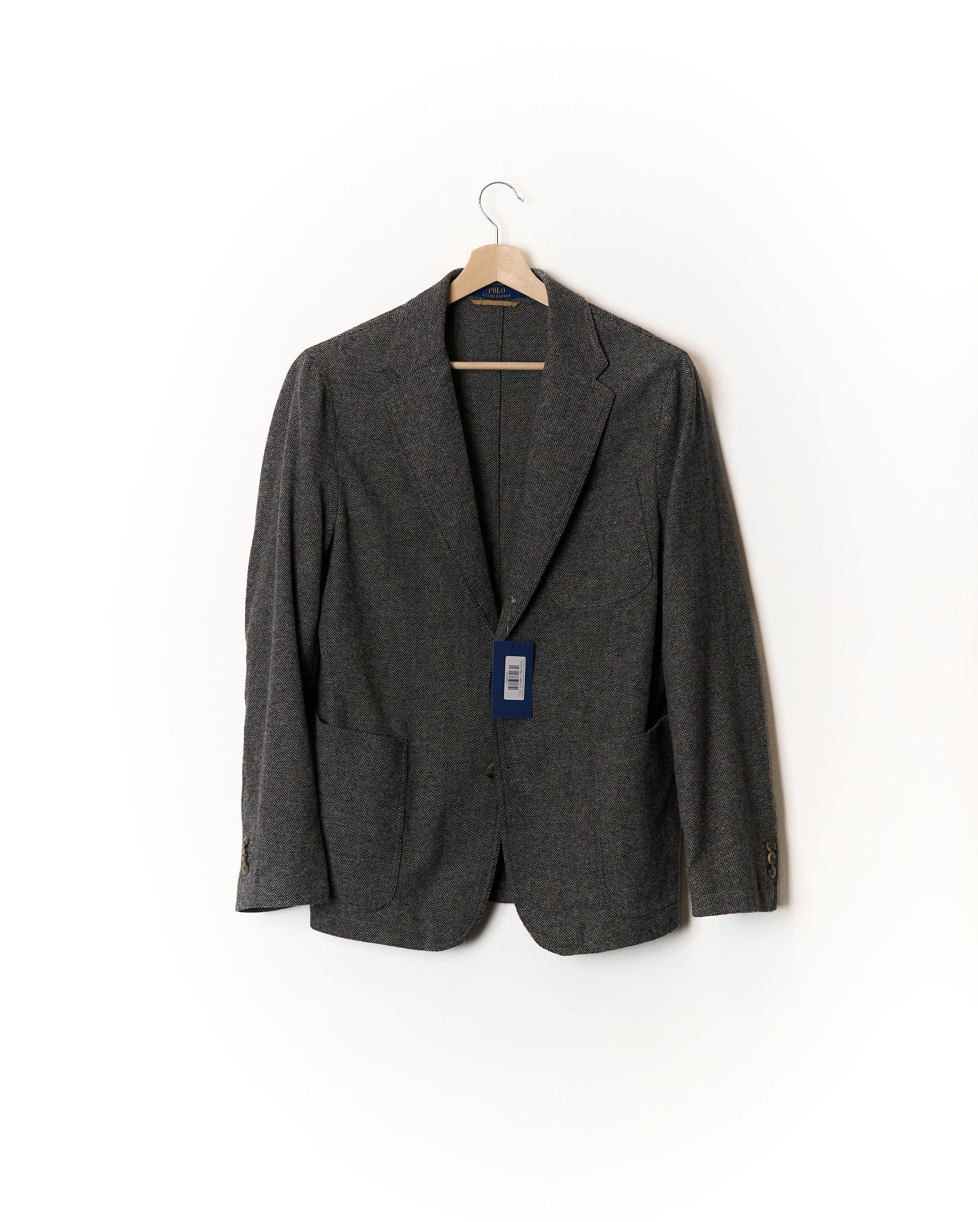 Polo Ralph Lauren Grey Herringbone Wool Blazer