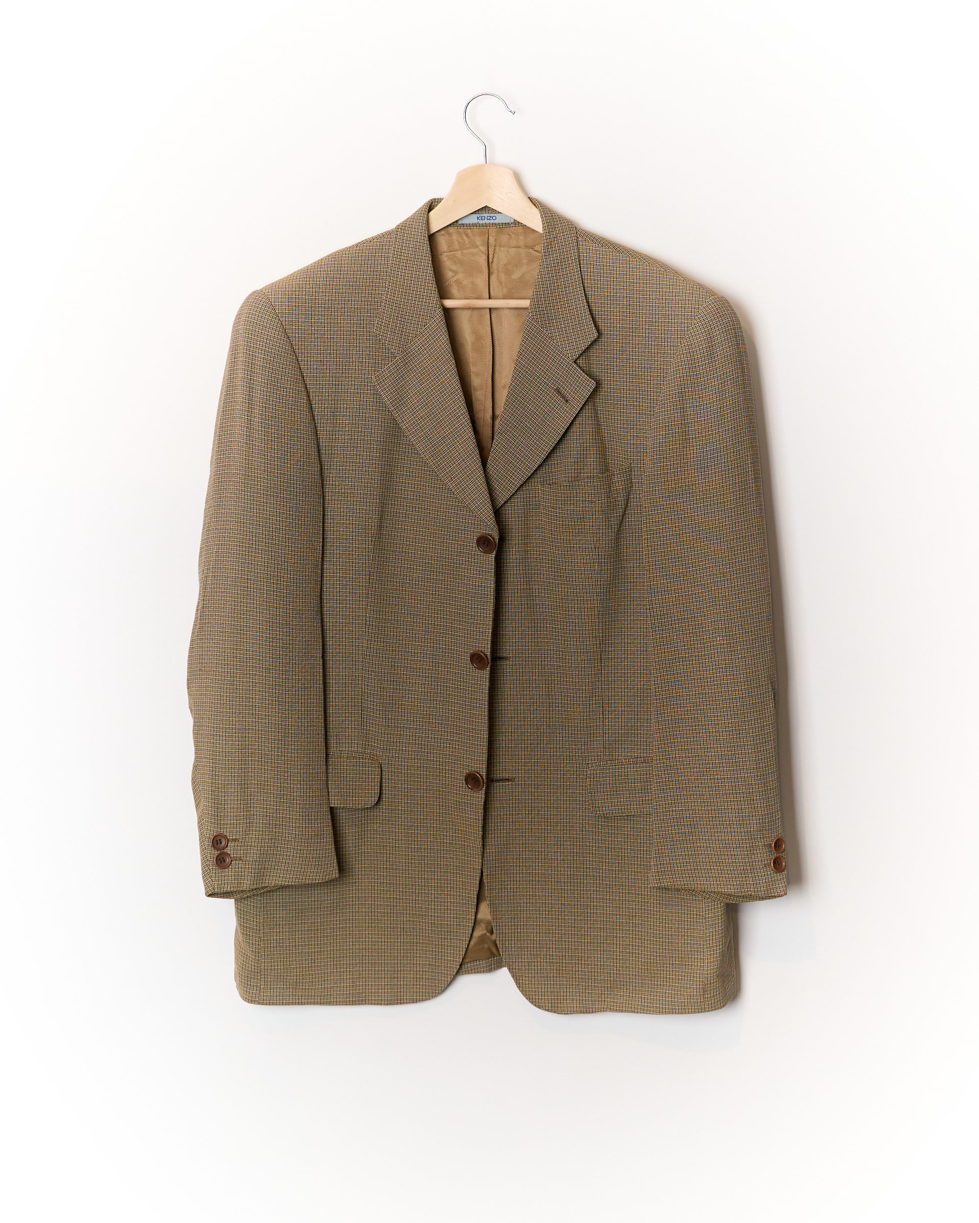 Kenzo Homme Brown and Beige Cotton Sport Jacket Blazer