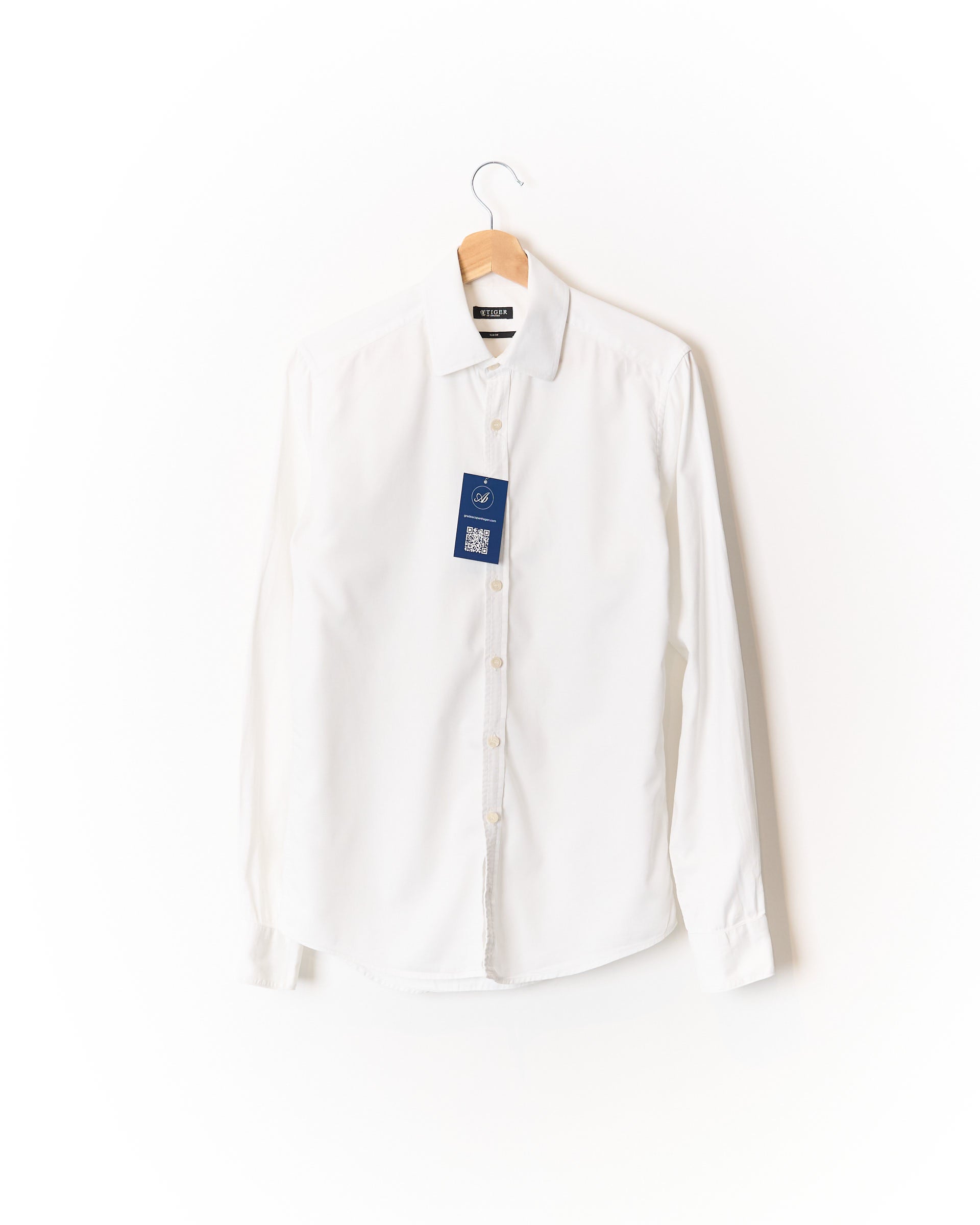 Tiger of Sweden White Slim Fit Cotton Shirt