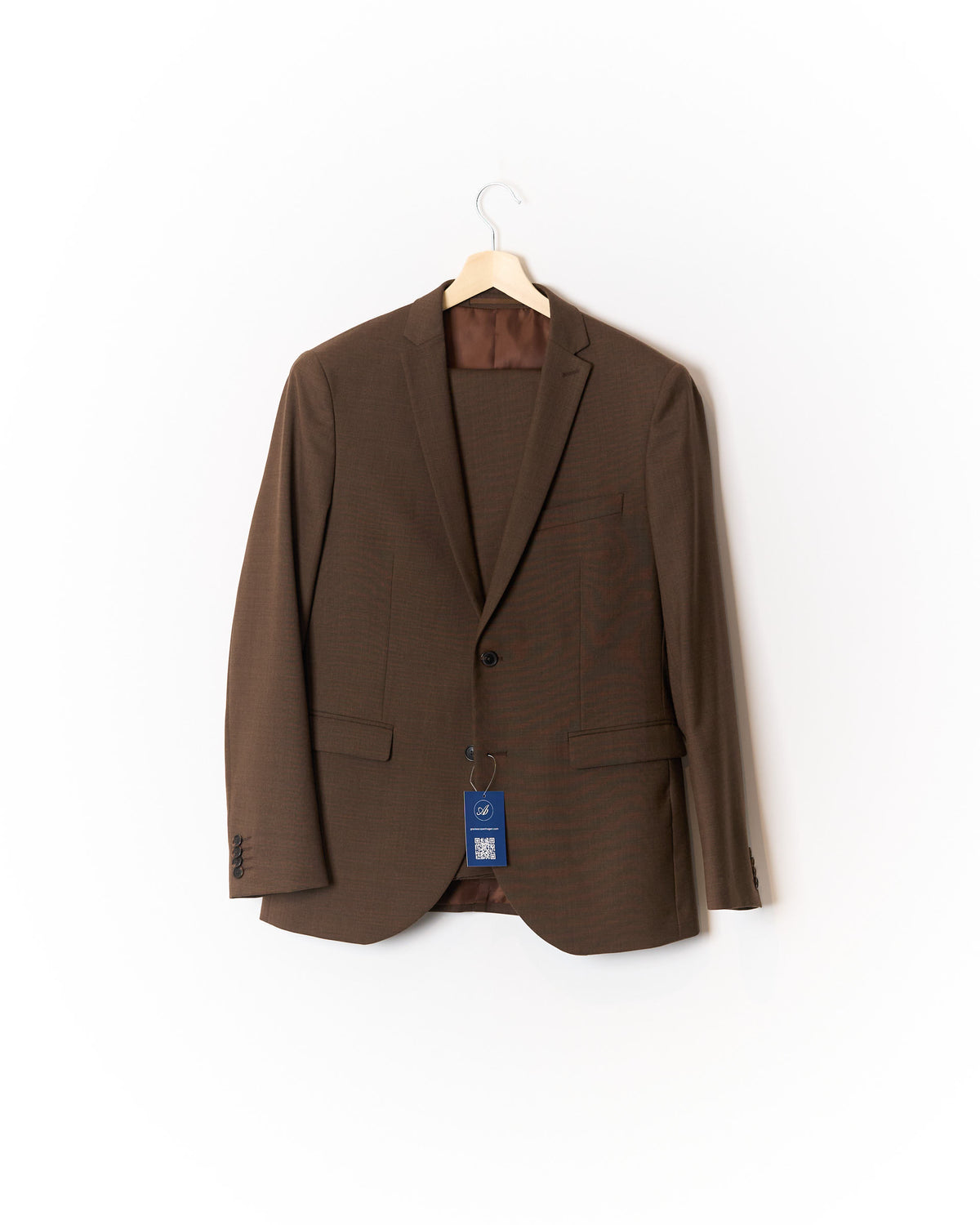Matíníque Brown MAgeorge F Straight Leg Wool Suit