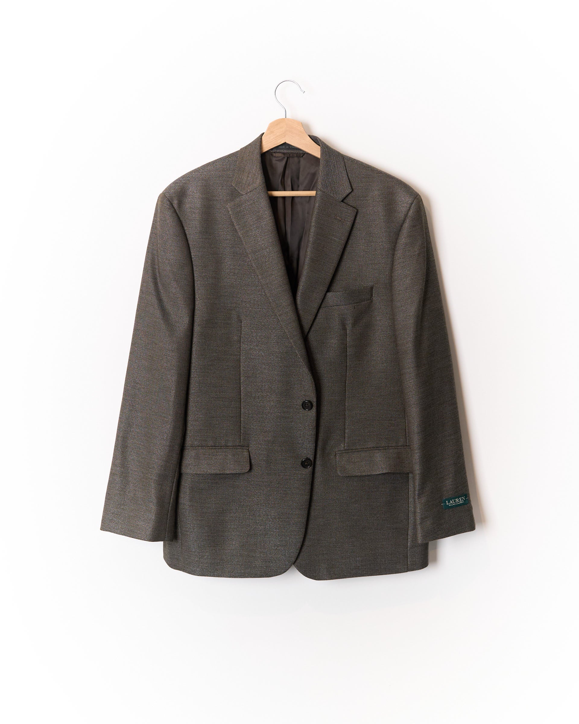 Ralph Lauren Brown Herringbone Green Label Regular Fit Sport Jacket Blazer