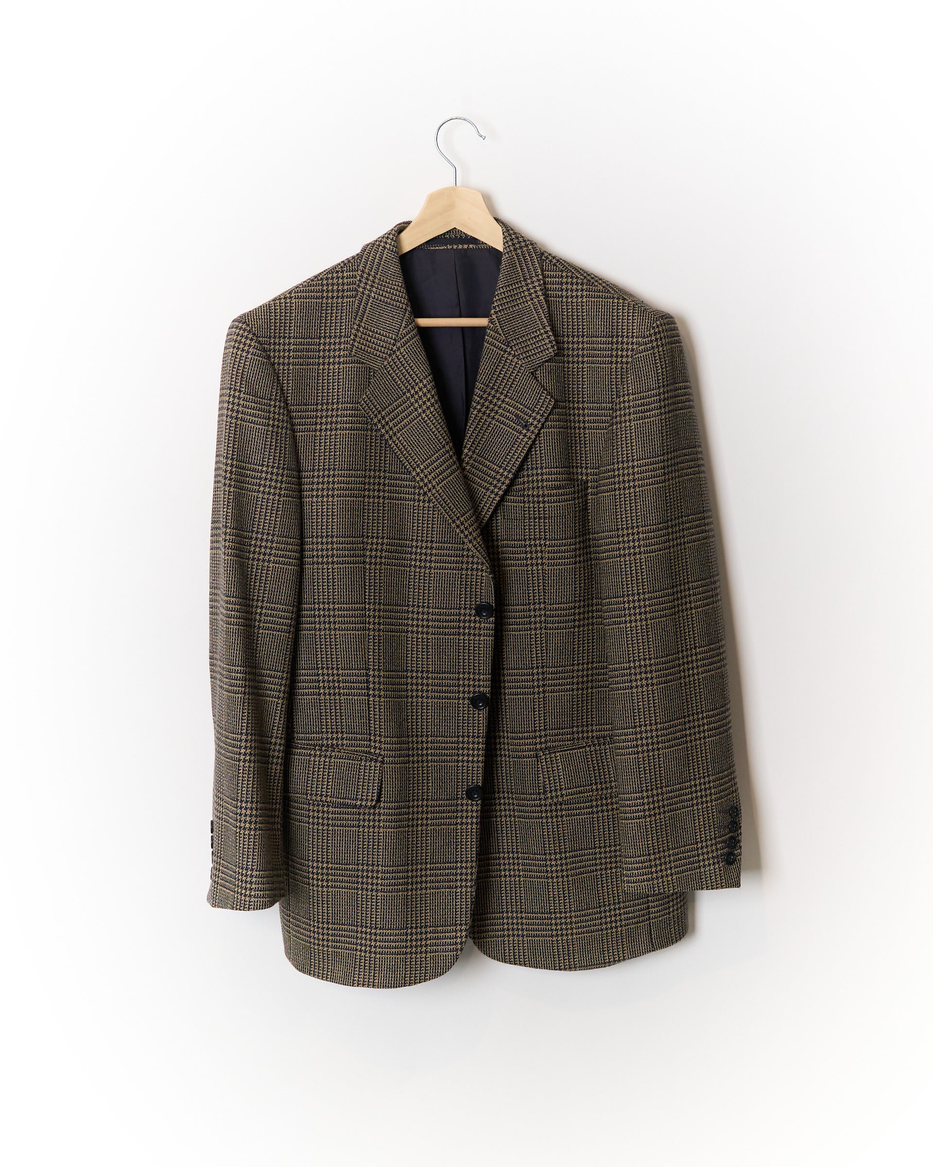 Cézan Brown Checkered Sport Jacket Wool Blazer
