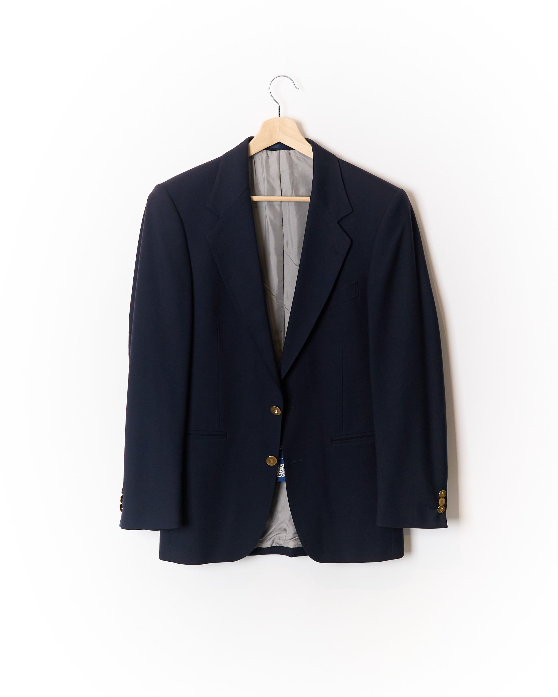 Webmore Navy Gold Botton Virgin Wool Blazer