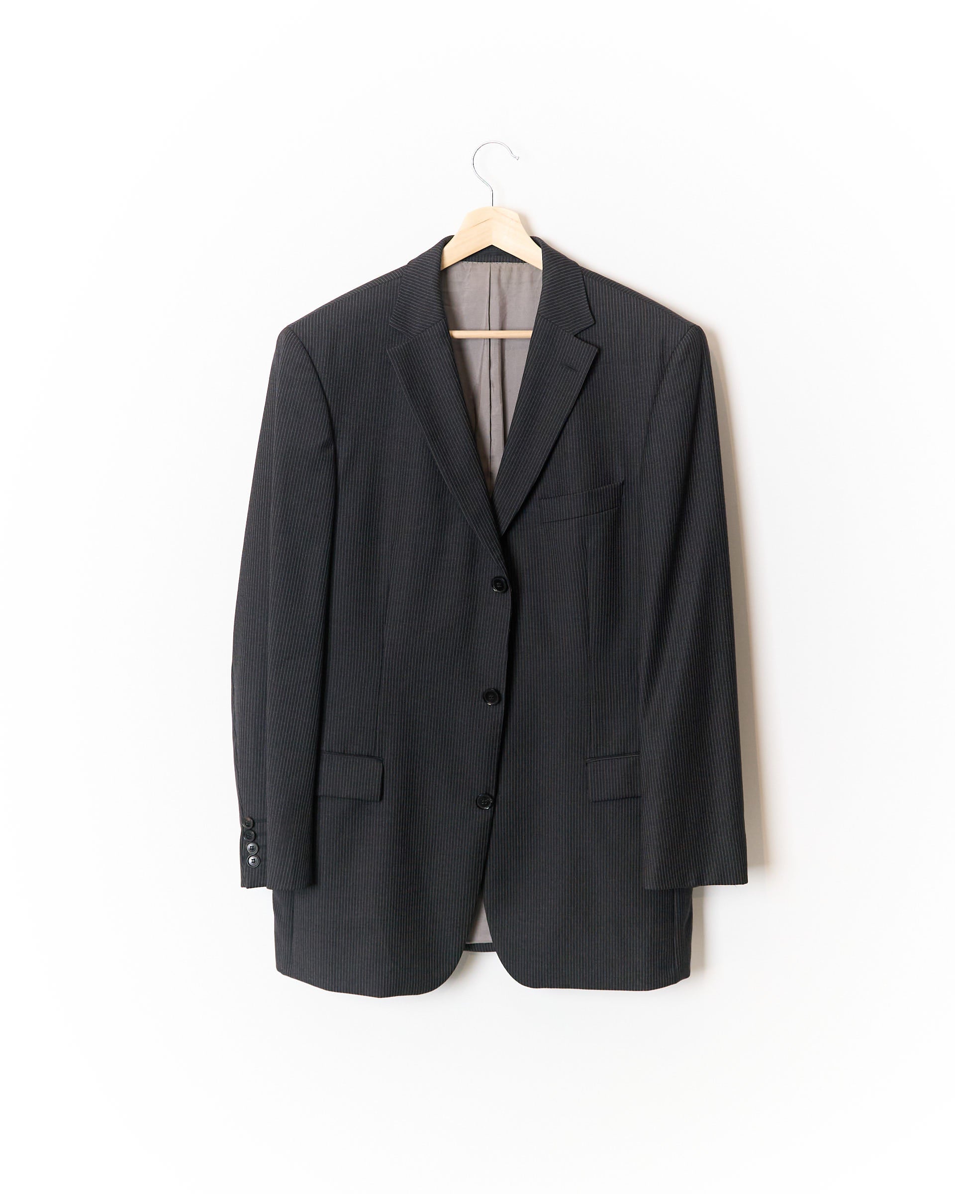 Hugo Boss Dark Grey Pinstripe Sport Jacket Virgin Wool Blazer