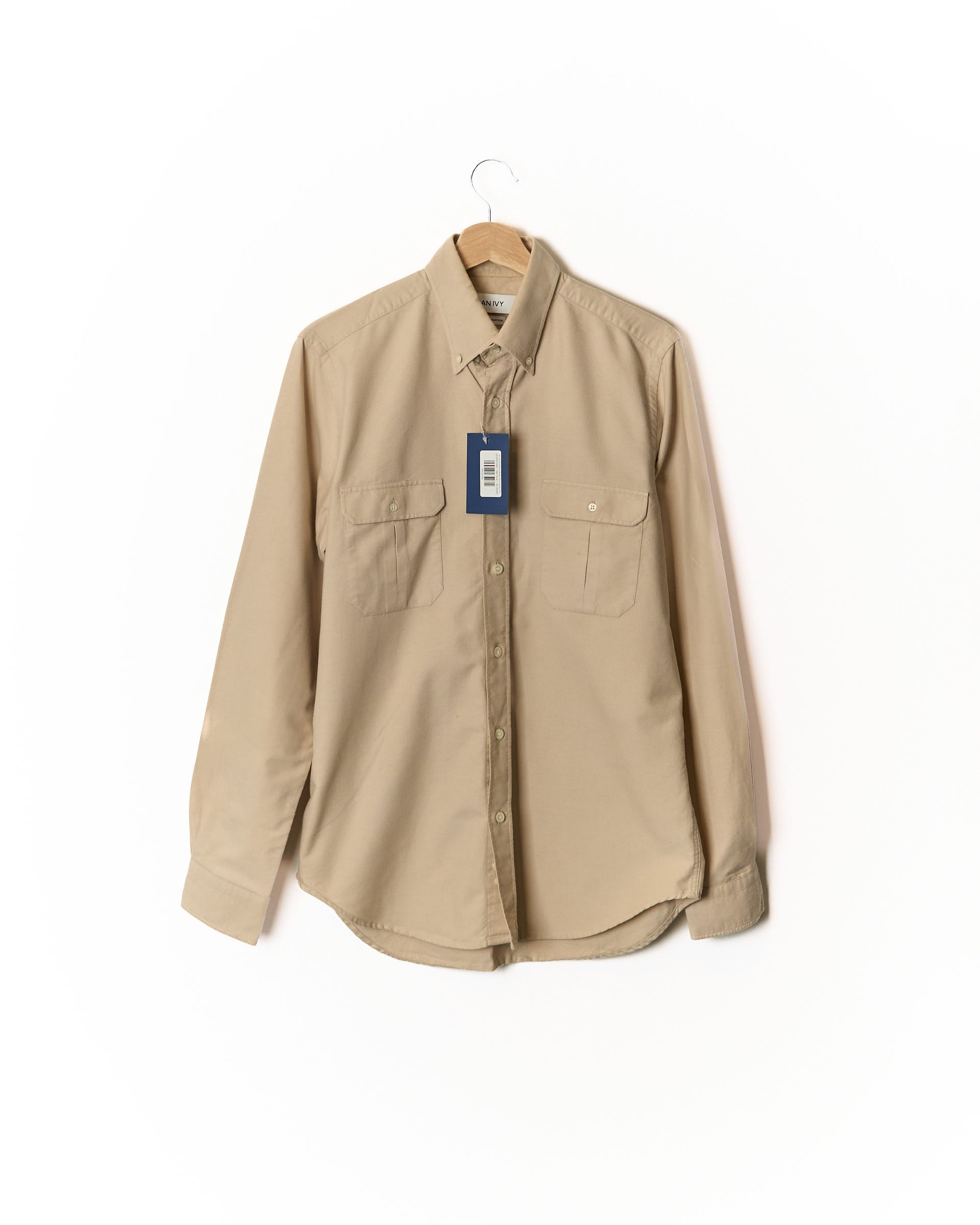 An Ivy Light Brown Button Down Cotton Shirt