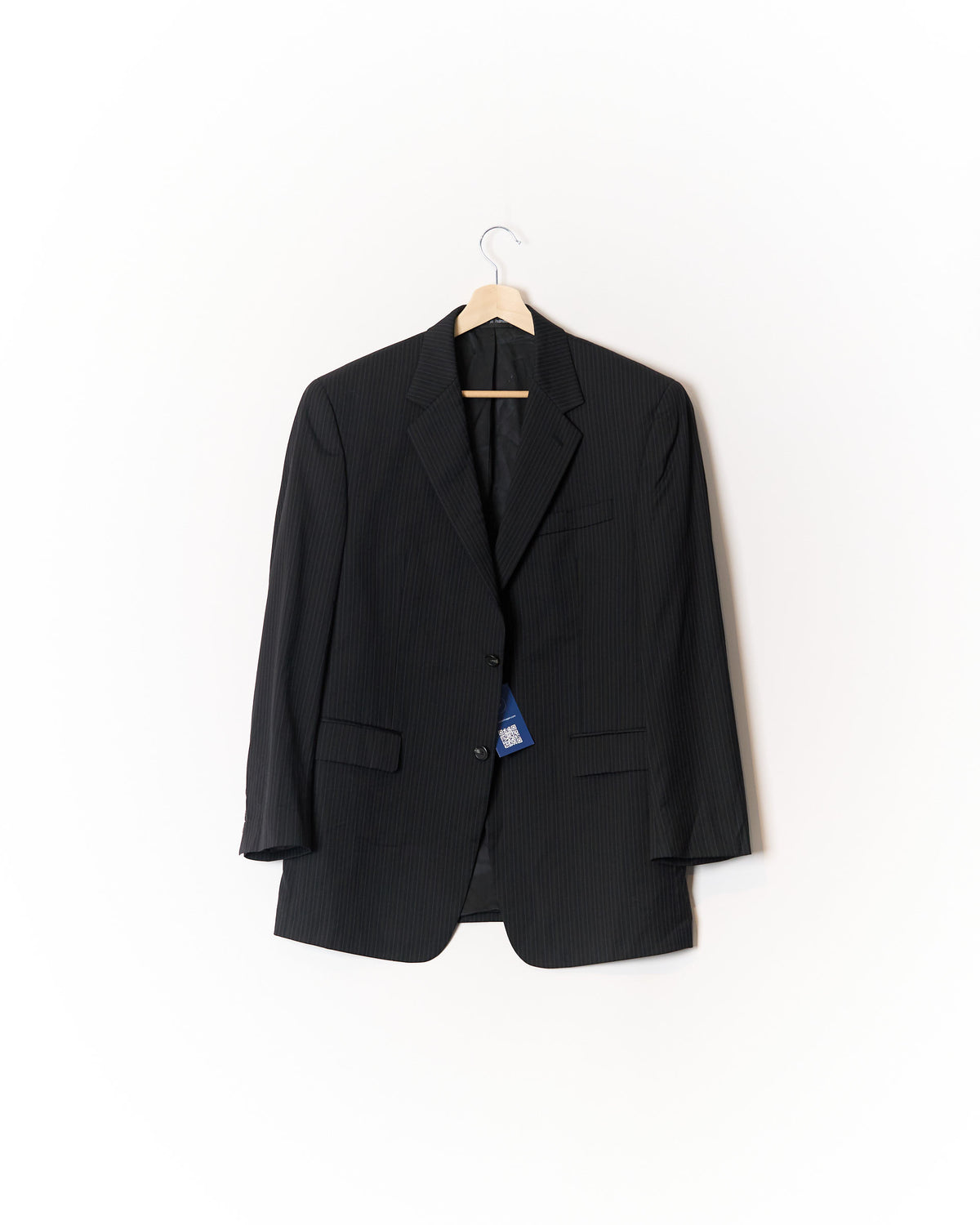 Ralph Lauren Dark Navy Pinstripe Green Label Wool Blazer