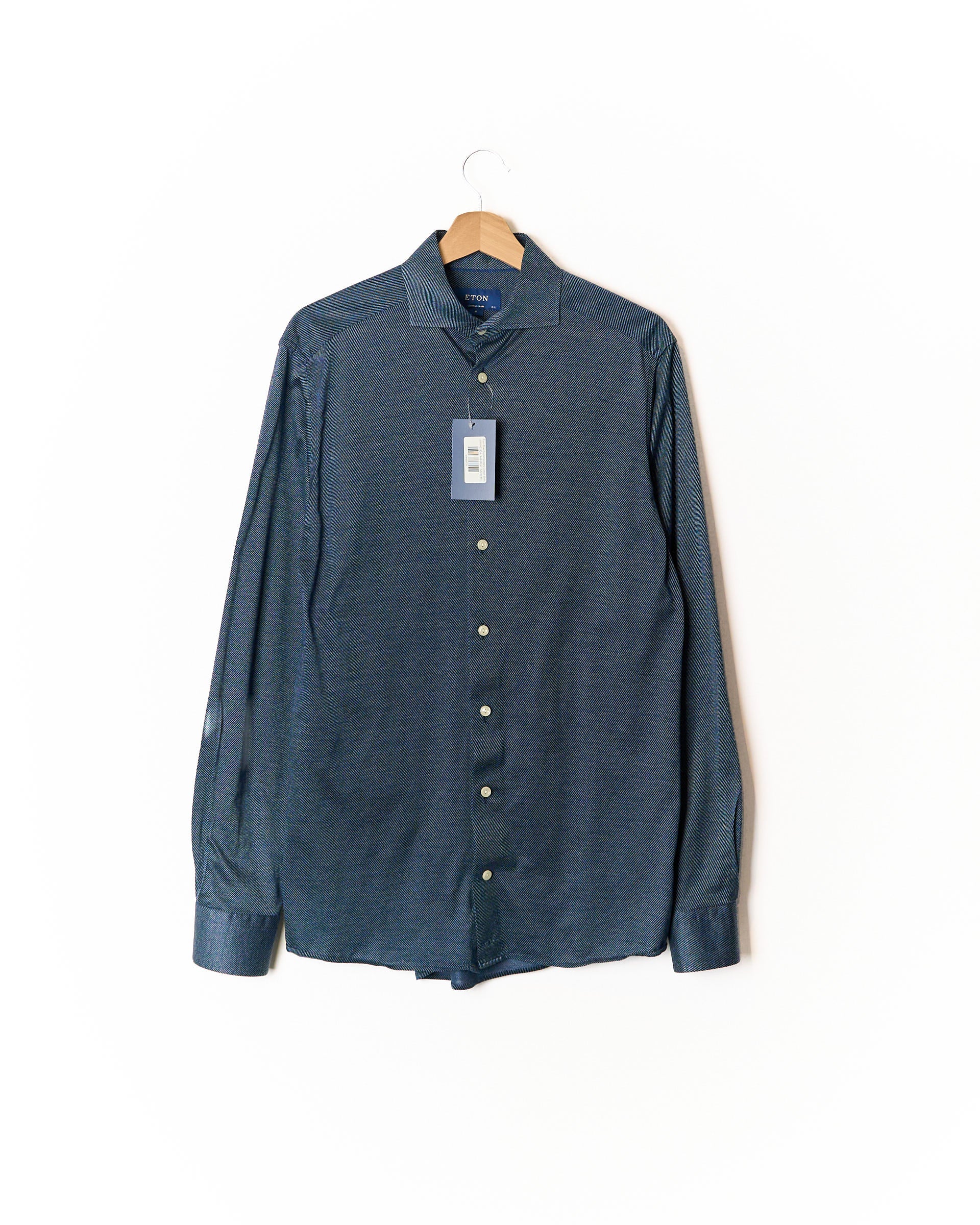 Eton Blue Contemporary Cotton Shirt