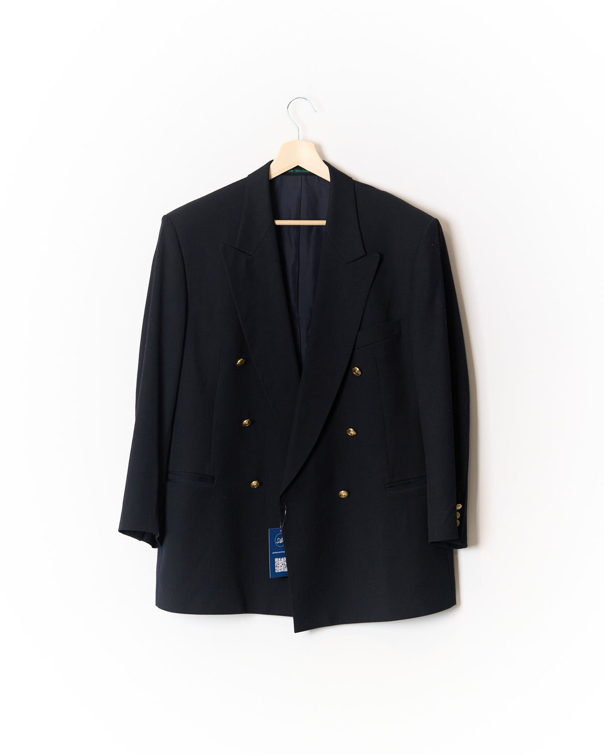 Westbury Navy Double Breasted Gold Button Wool Blazer