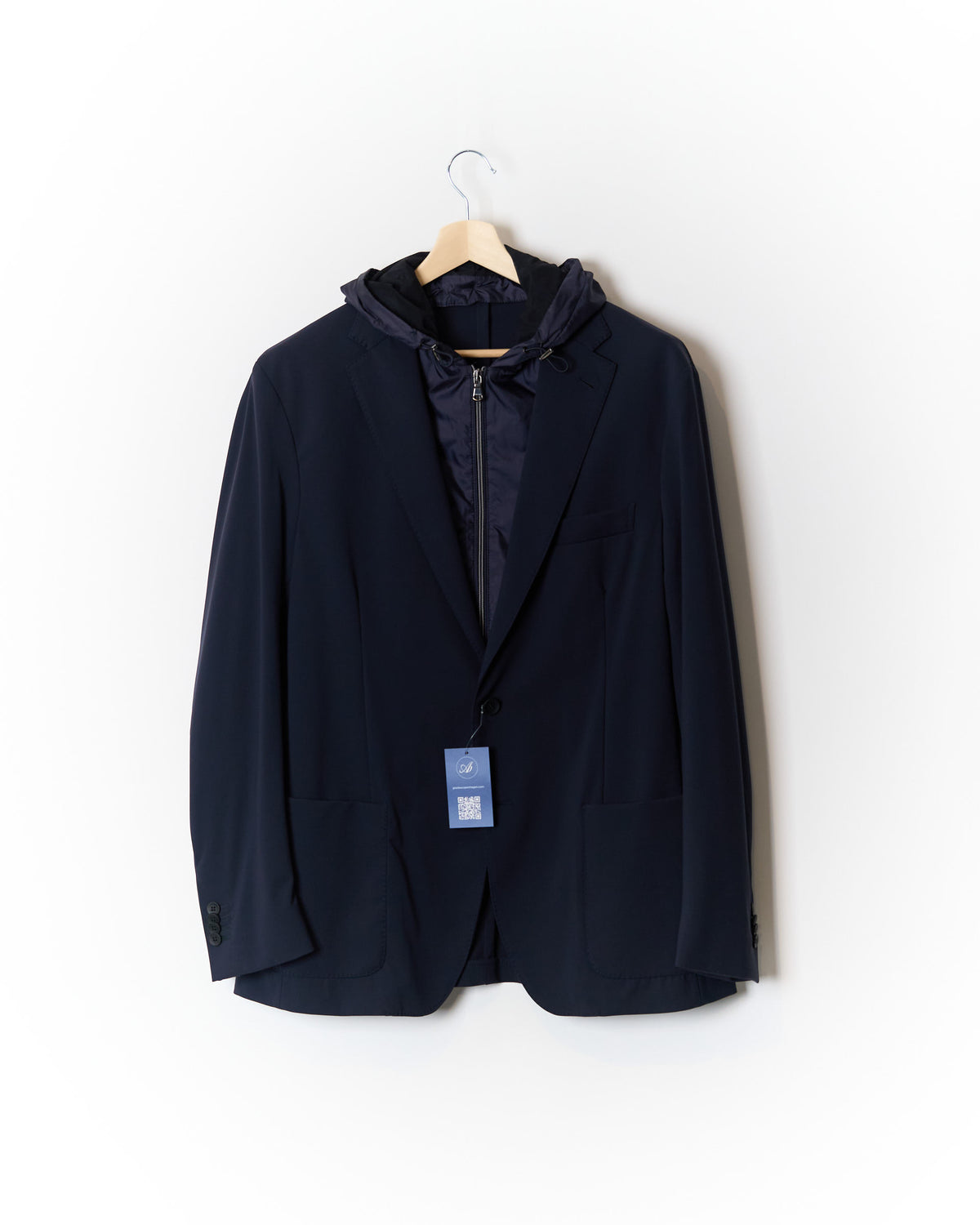 Fradi Navy Zip and Button Wind Breaker Jacket