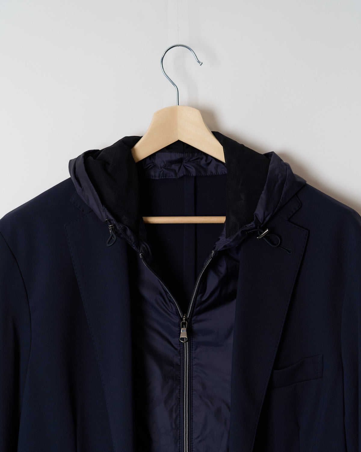 Fradi Navy Zip and Button Wind Breaker Jacket