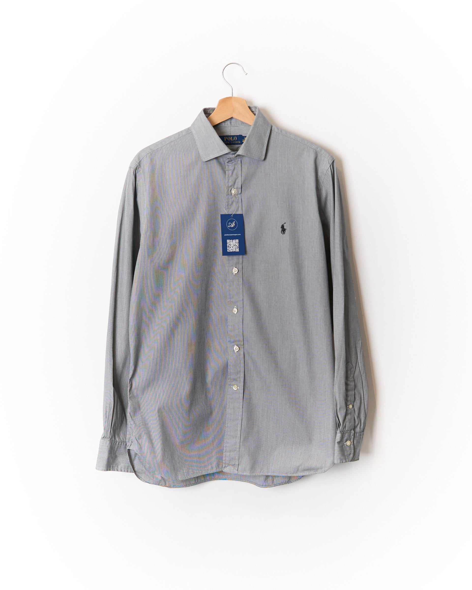 Polo Ralph Lauren Light Grey Striped Cotton Shirt
