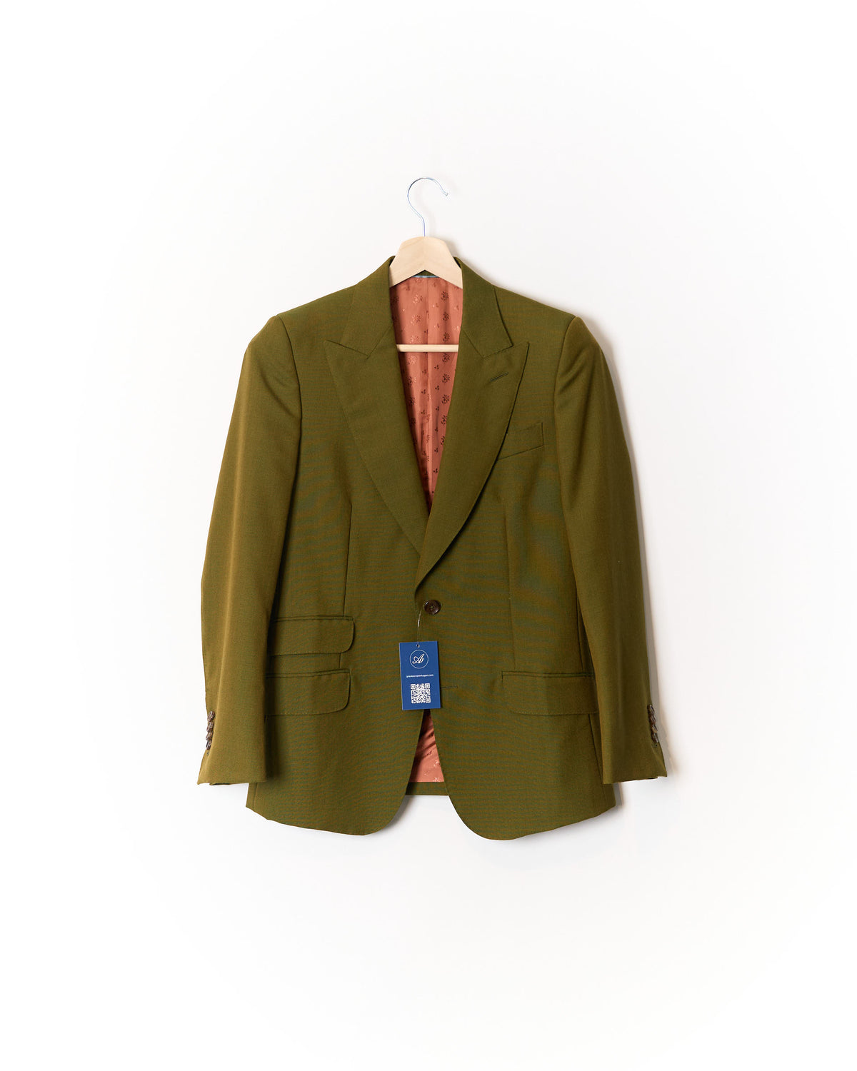 Gucci Olive Green Single Breasted Wool and Mohair Blazer