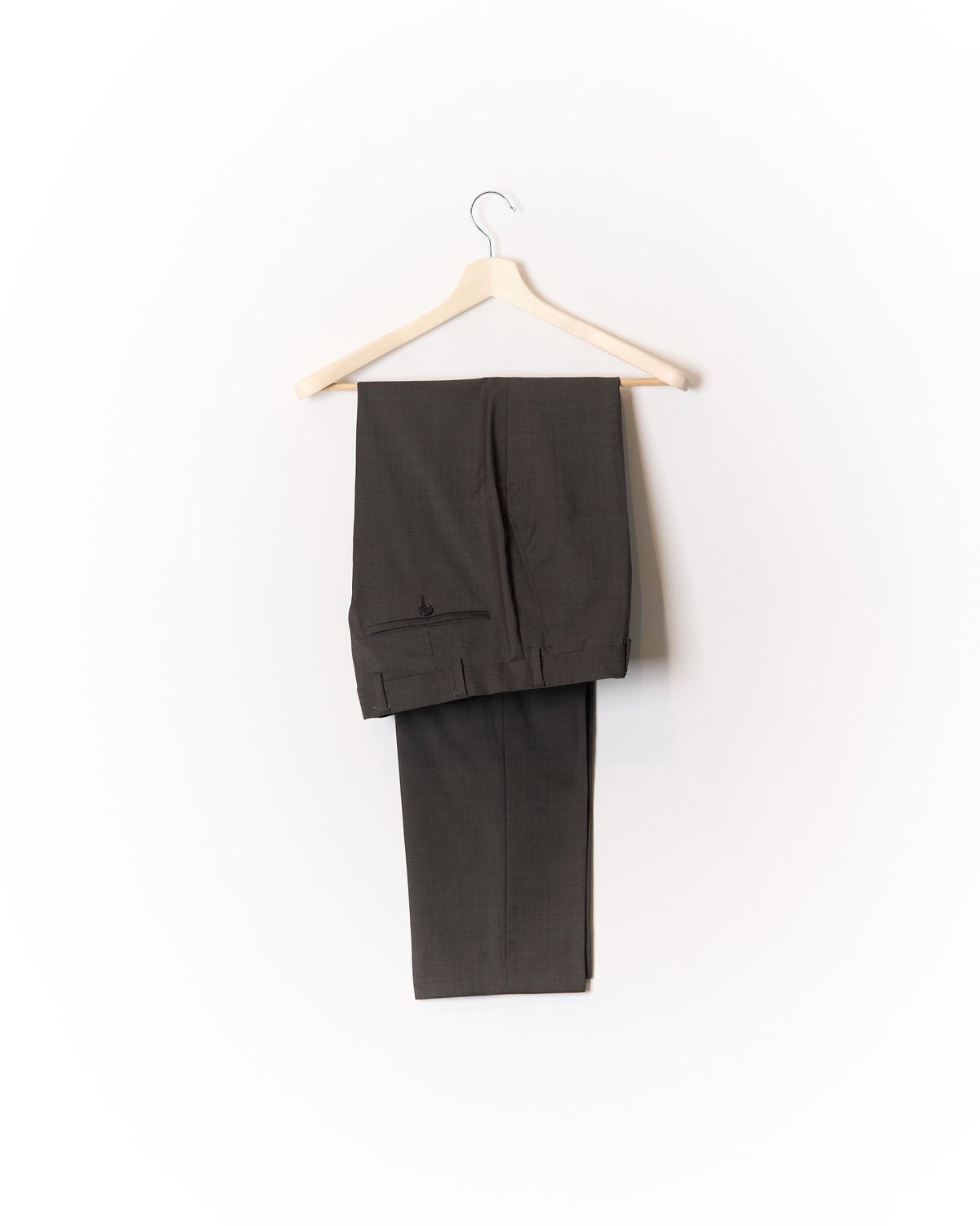 Grey Straigt Leg Wool Suit