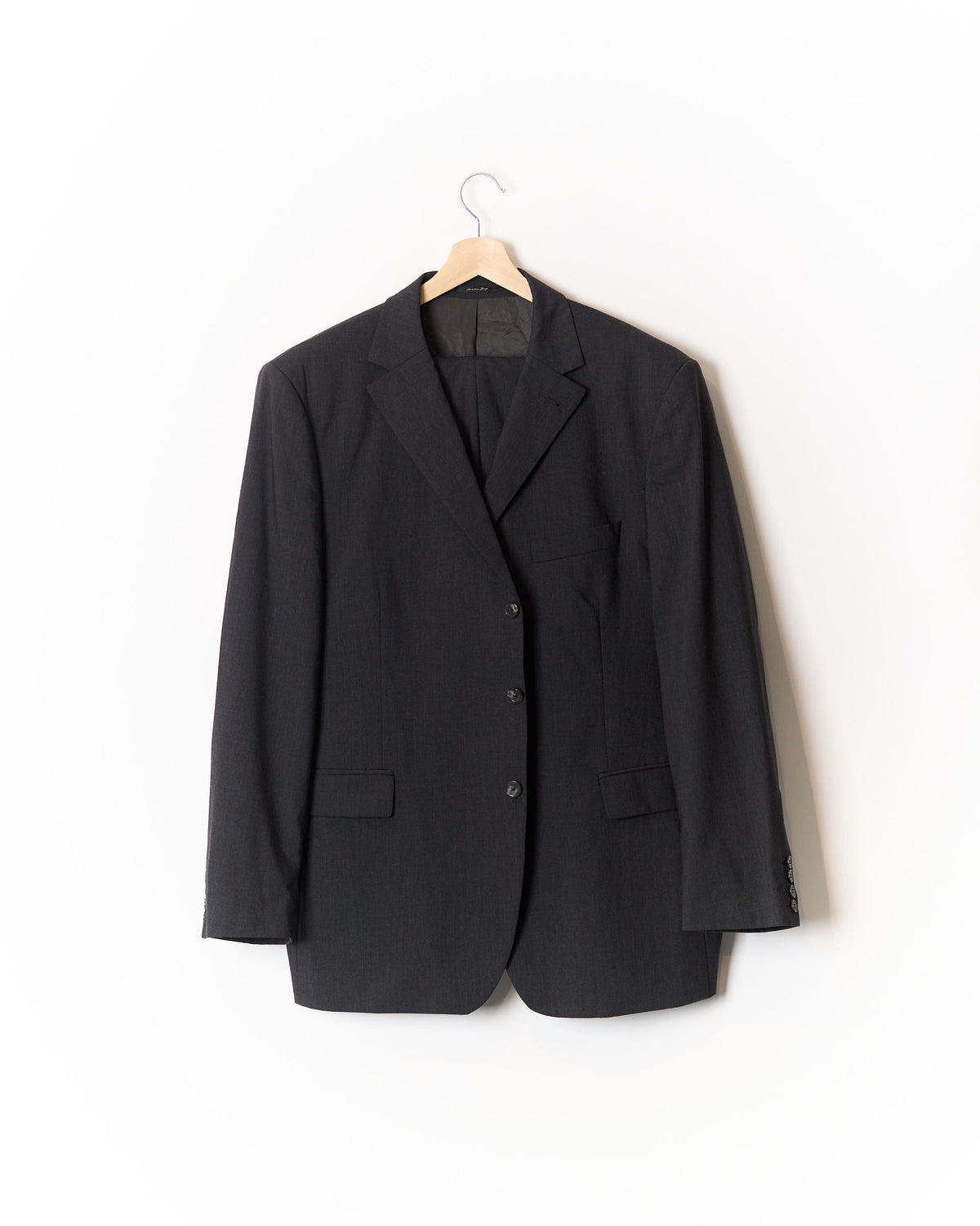 Christian Berg Stockholm Dark Grey Straigt Leg Wool Suit