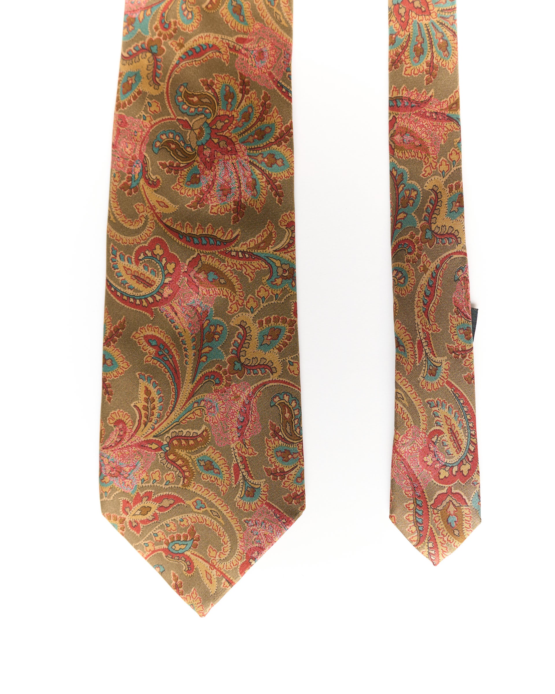 Gant Brown and Red Flower Print Silk Tie