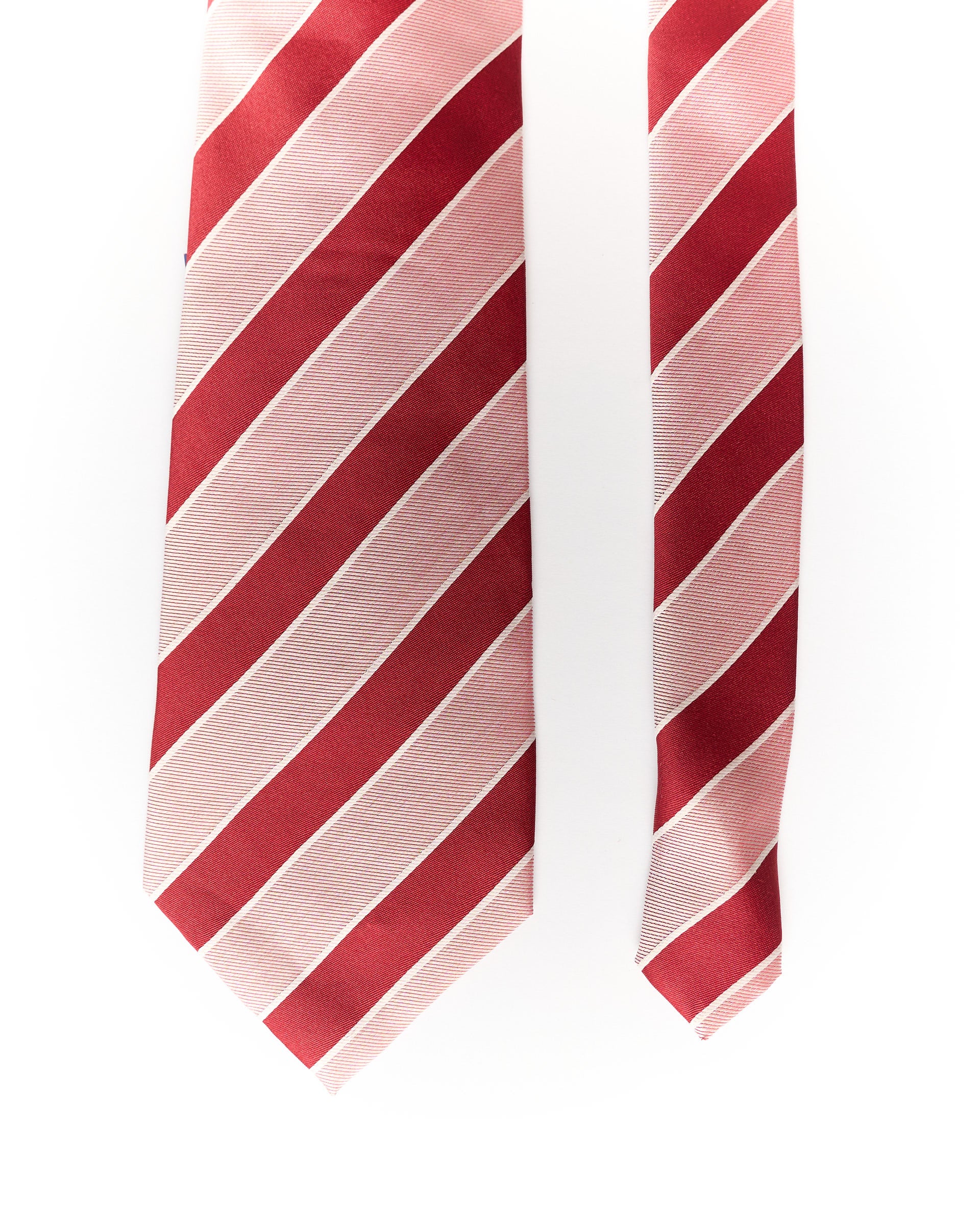 Luciano Red and Light Red Striped Silk Tie