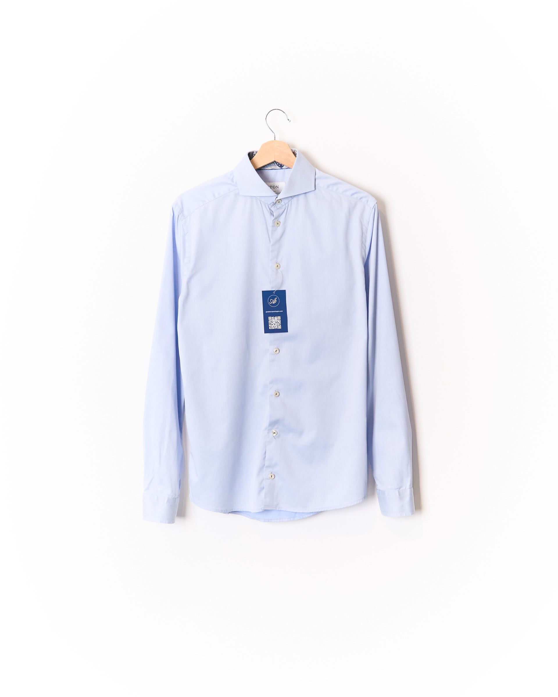 Eton Light Blue Super Slim Cotton Shirt