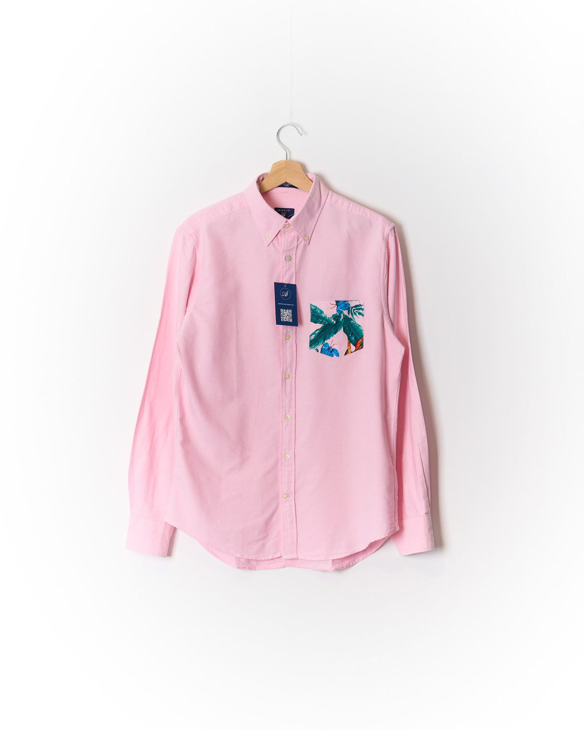 Gant Pink Beach Oxford Fitted Button Down Cotton Shirt
