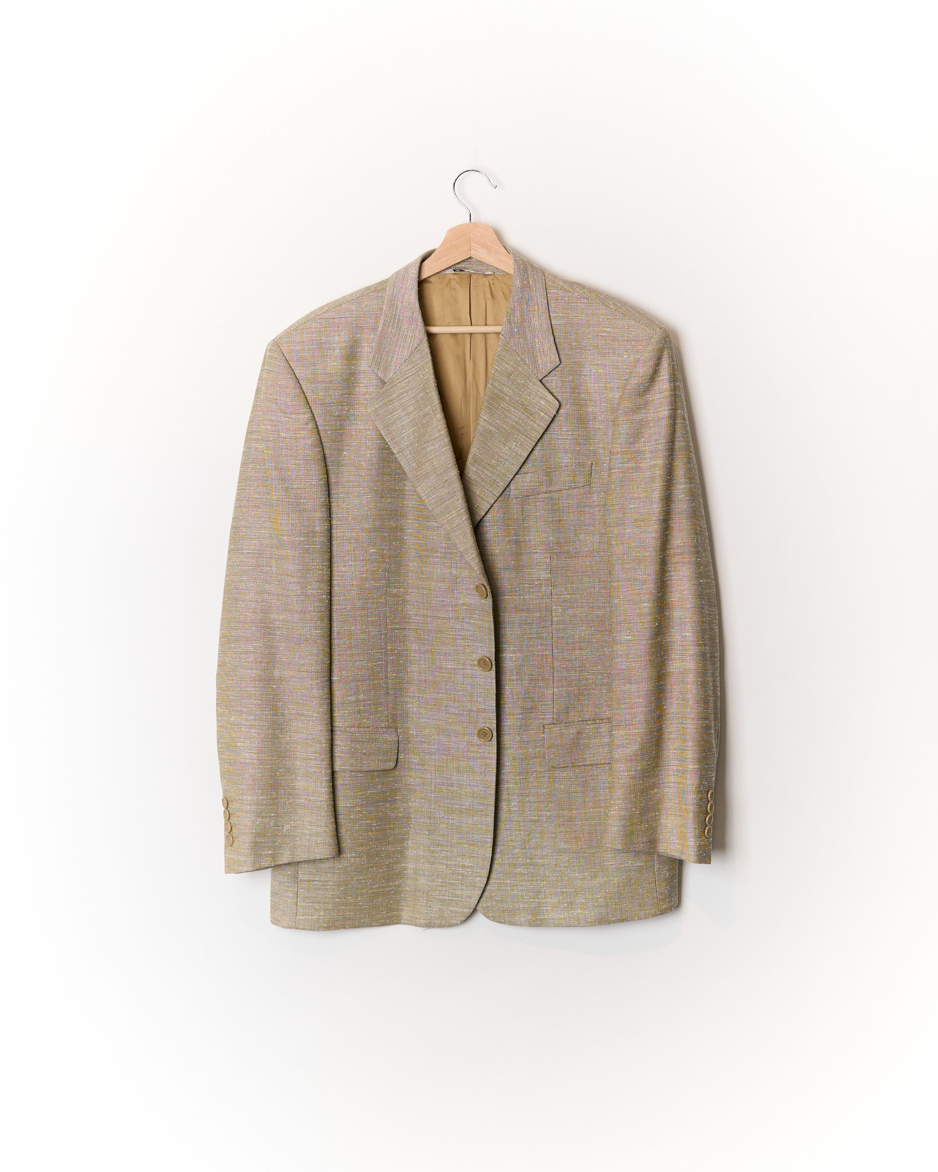 San René Light Brown Silk and Wool Blazer