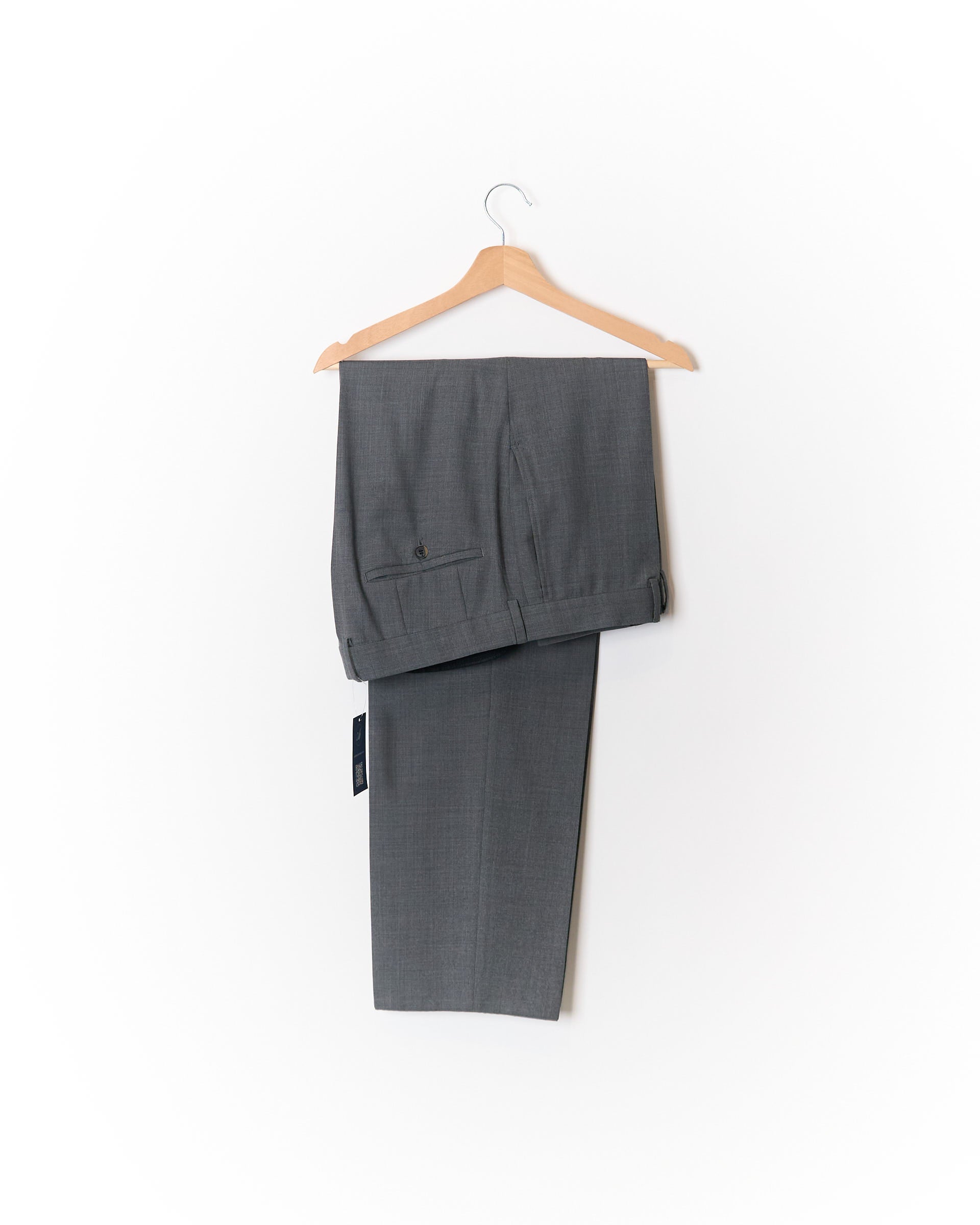 Hugo Boss Grey Straight Leg Wool Dress Pants