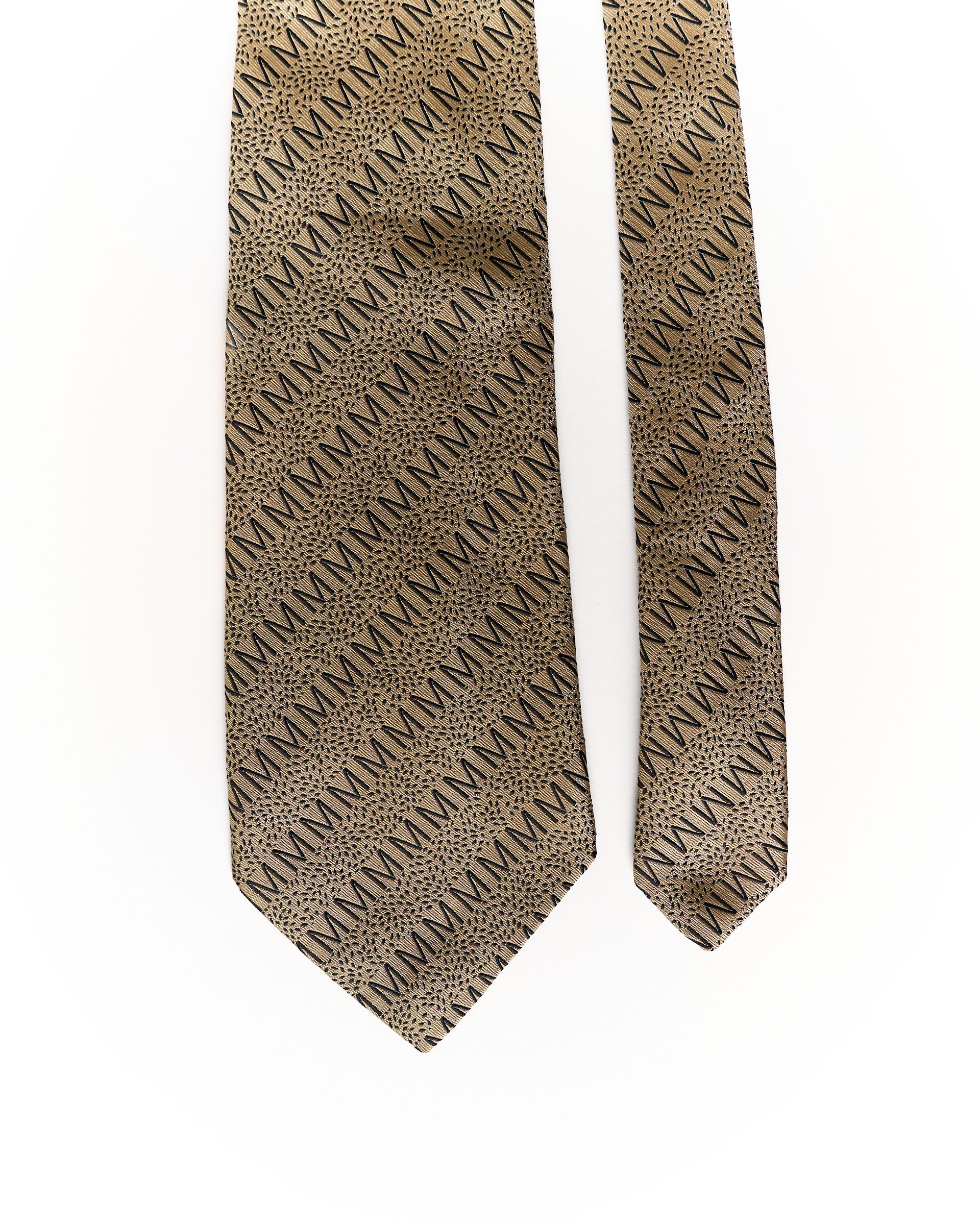 Mulberry Beige Striped Silk Tie