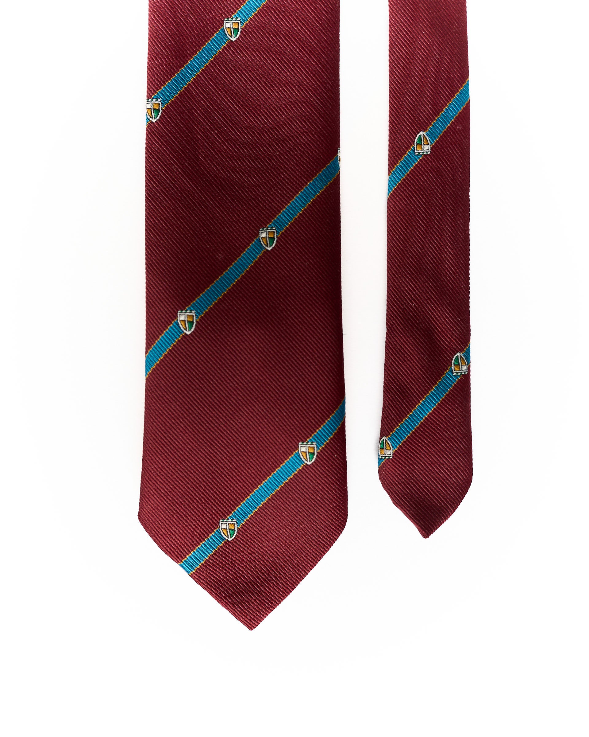Derby Bordeaux Red Ivy League Crest Tie