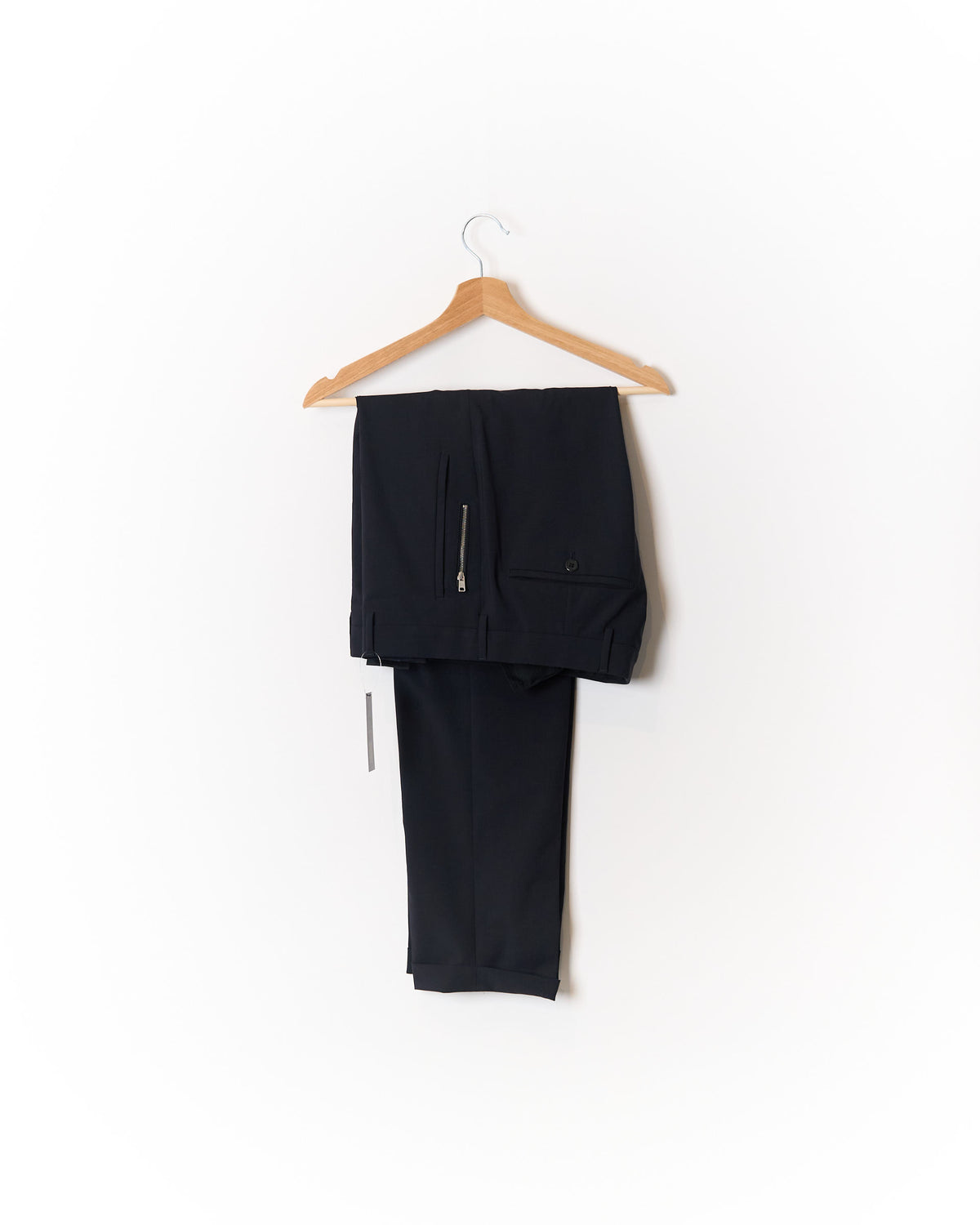 Prada Navy Blue Virgin Wool Tailored Trousers