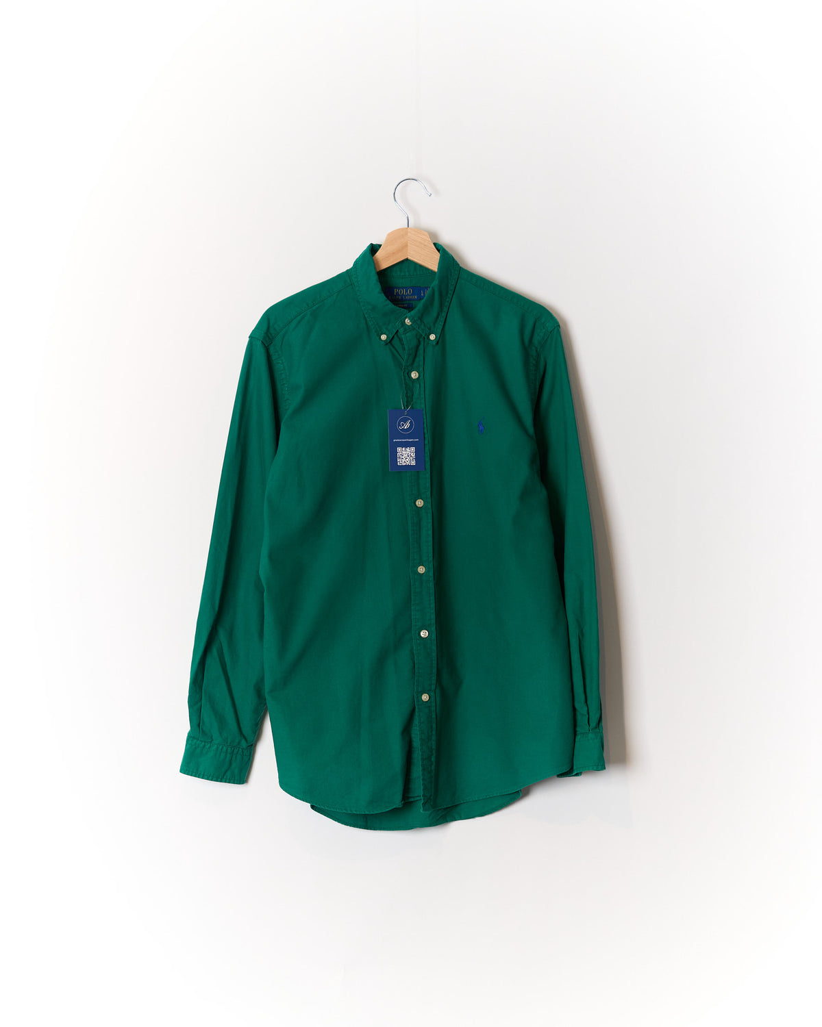 Polo Ralph Lauren Green Custom Fit Button Down Cotton Shirt