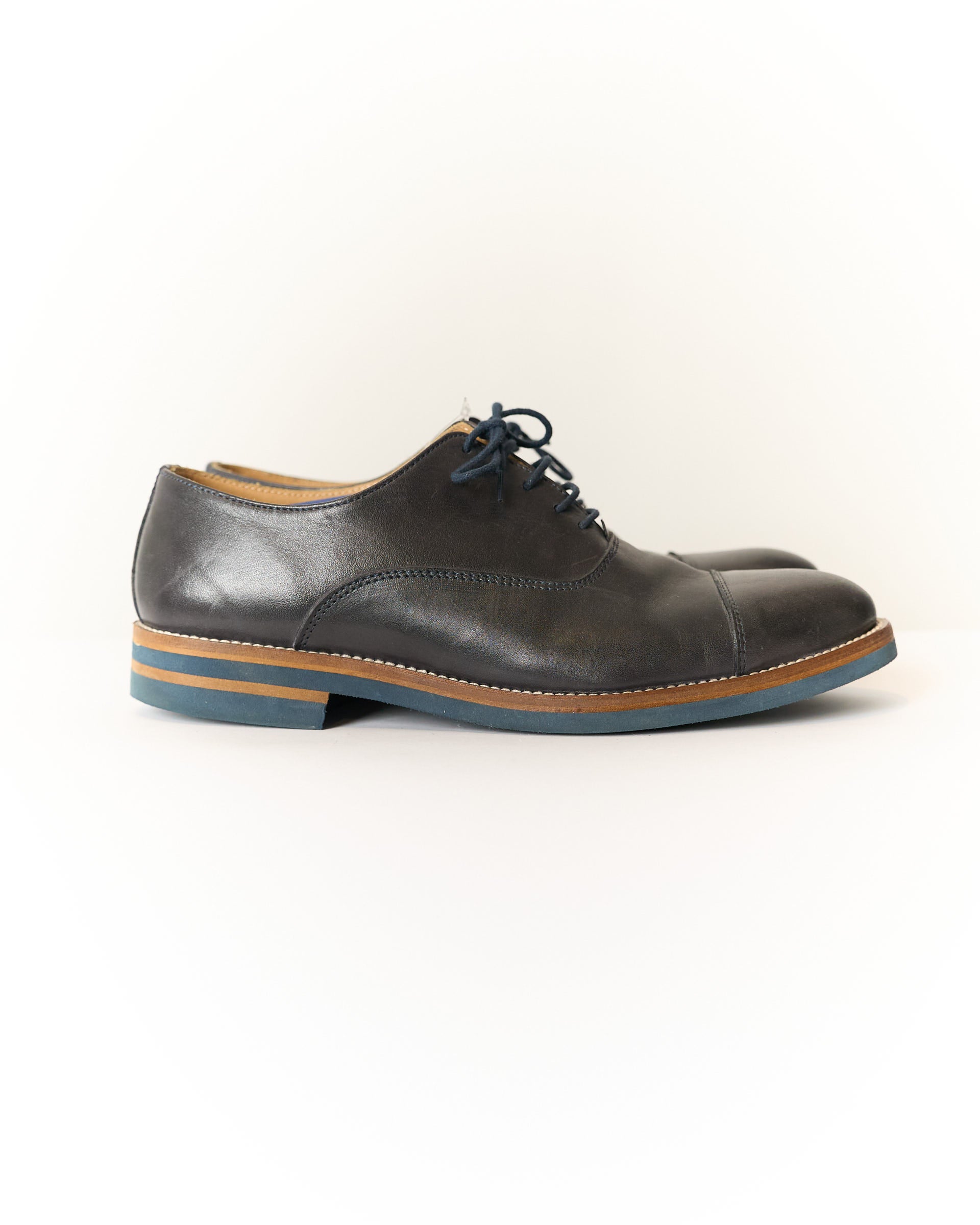 Baldinini Black Leather Derby Shoes