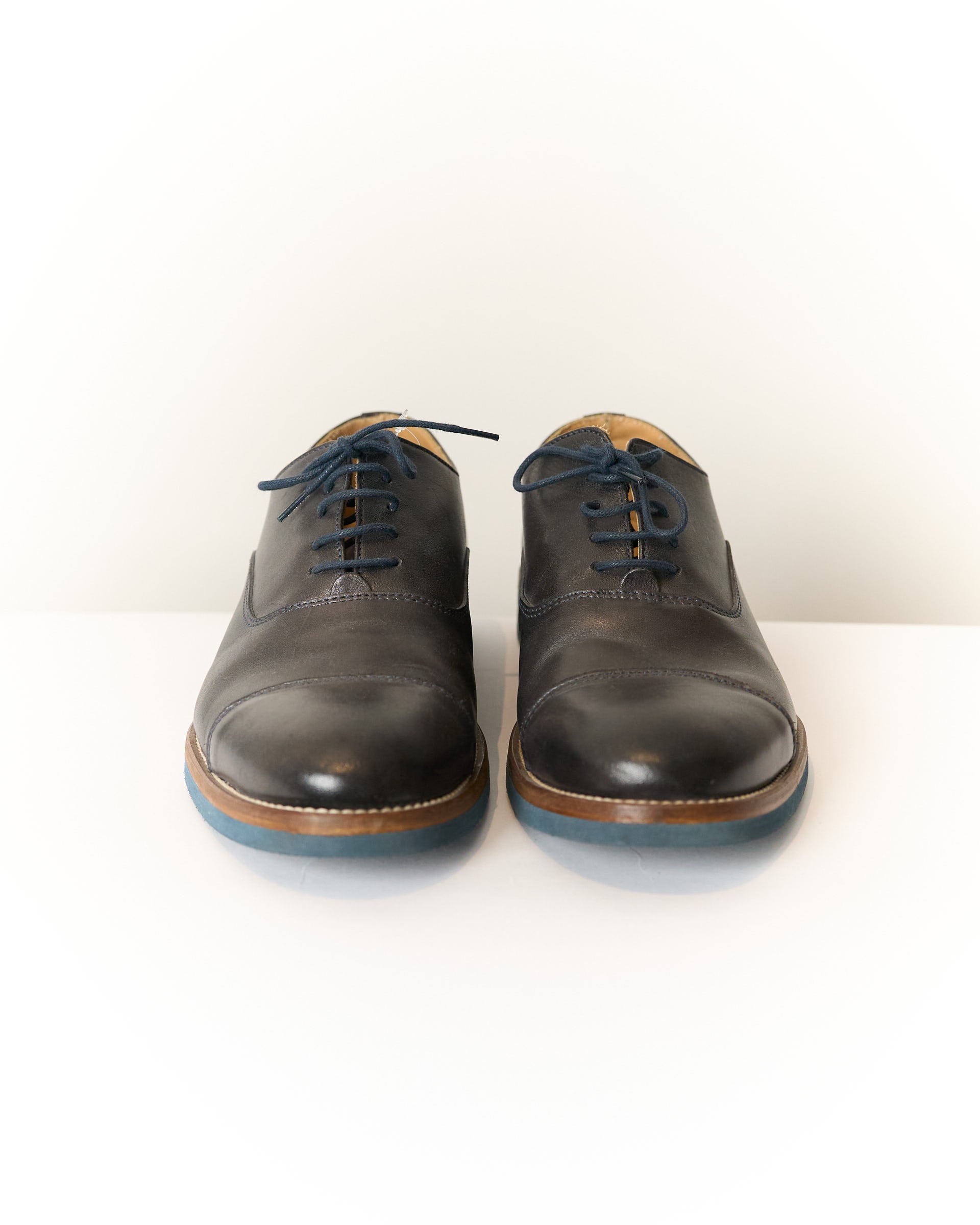 Baldinini Black Leather Derby Shoes