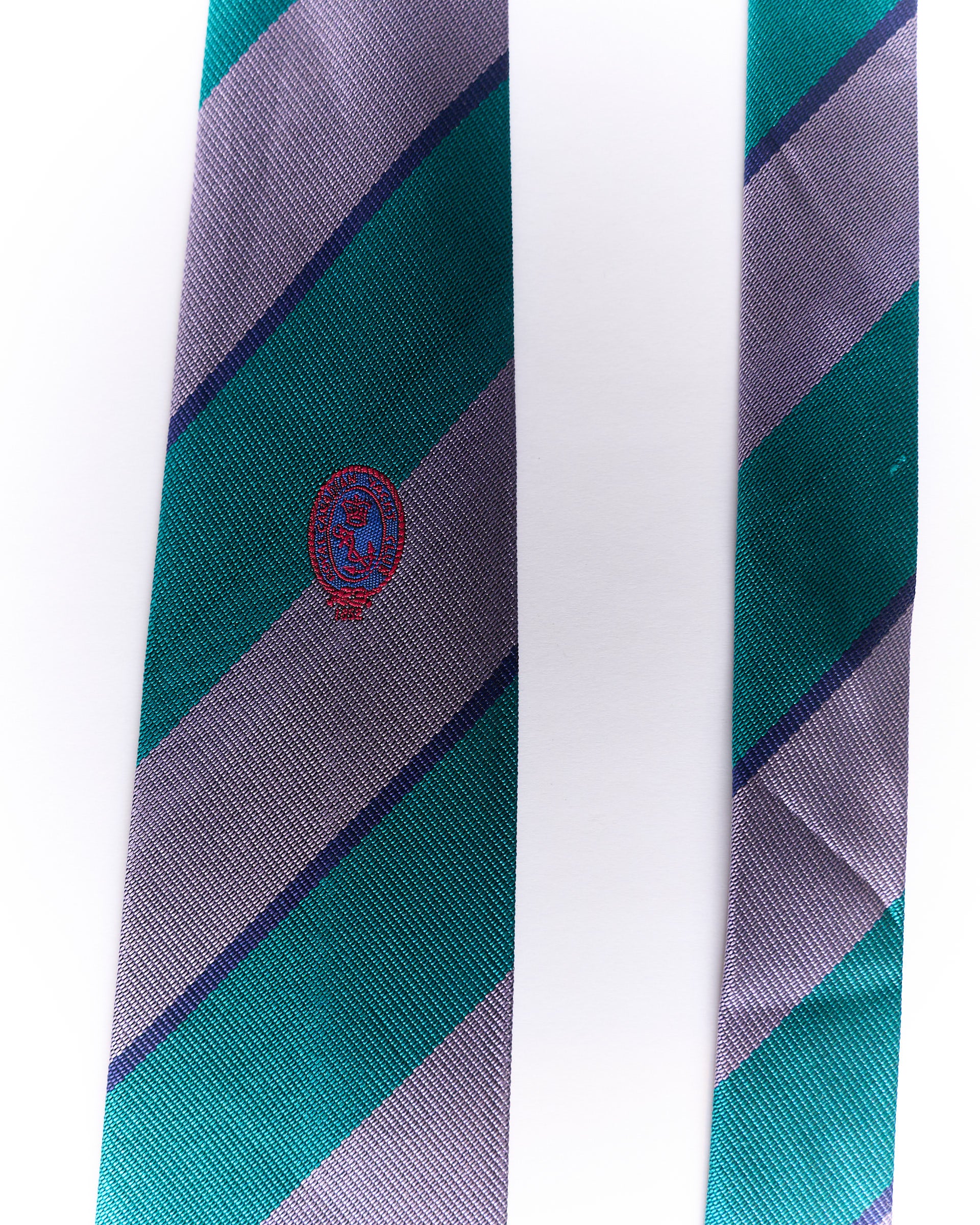 Gant Green, Purple and Navy Striped Silk Tie