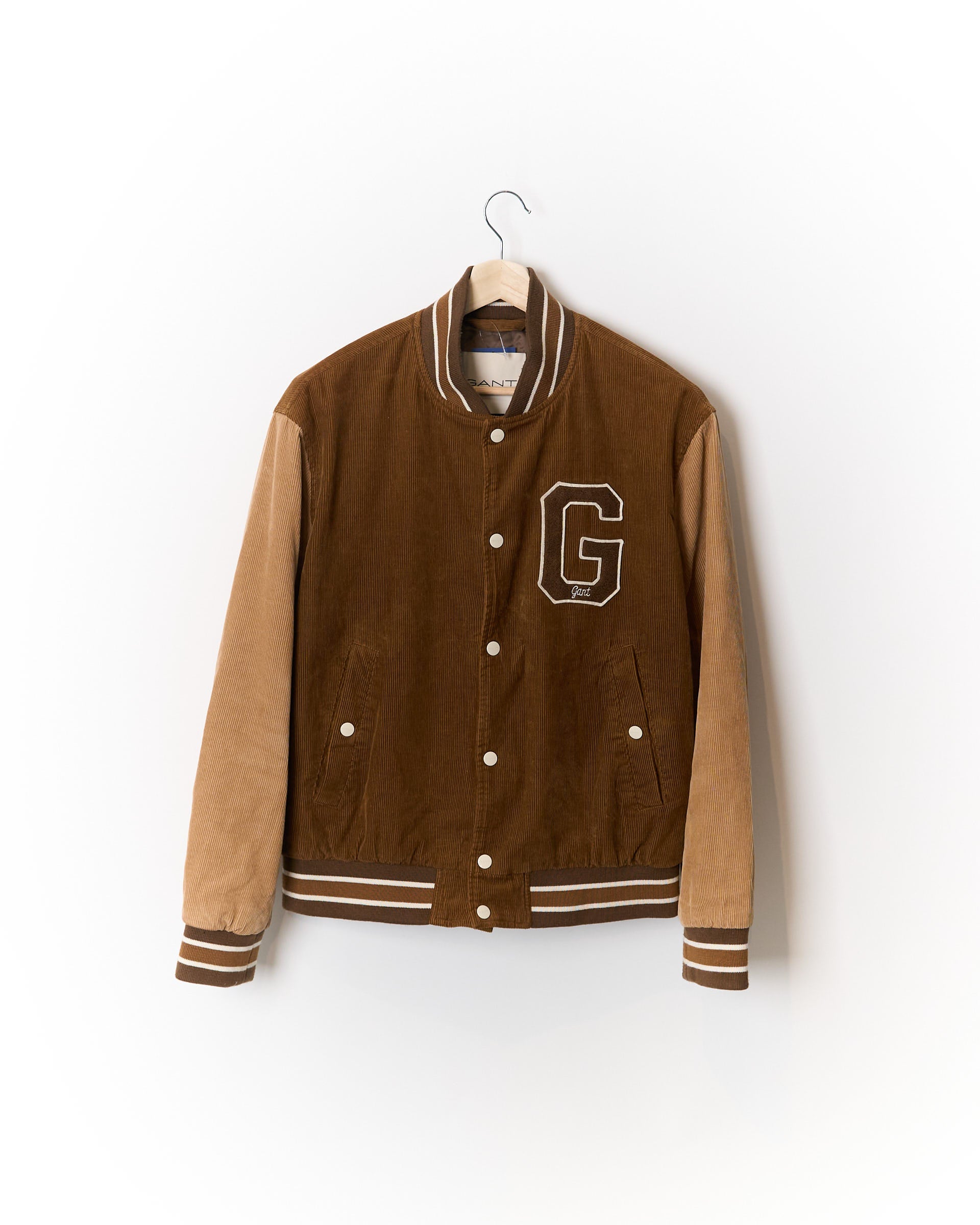 Gant Brown Corduroy Logo Cotton College Jacket