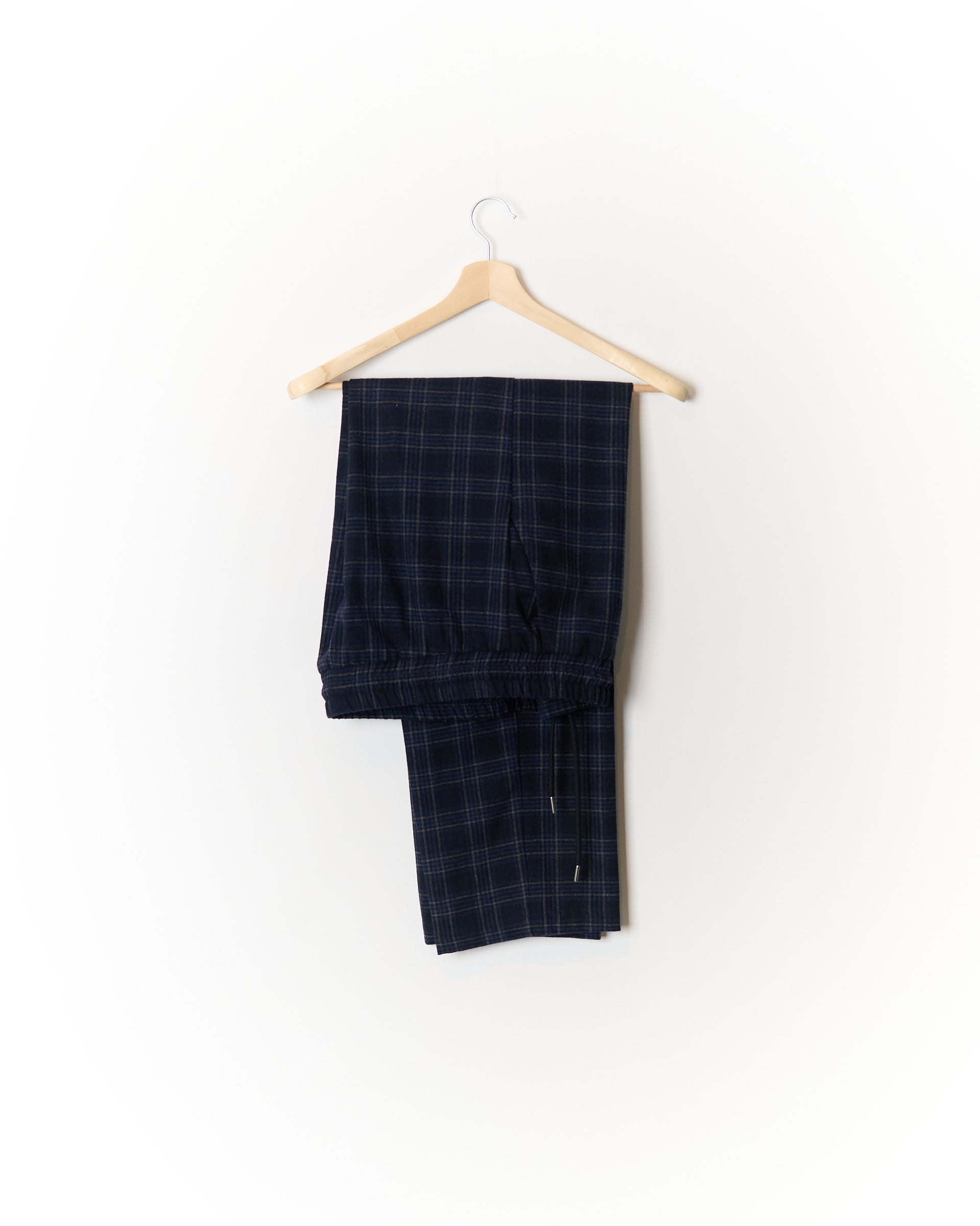 Axel Arigato Navy Checkered Wool Short Sleeved Shirt and Pants Suit