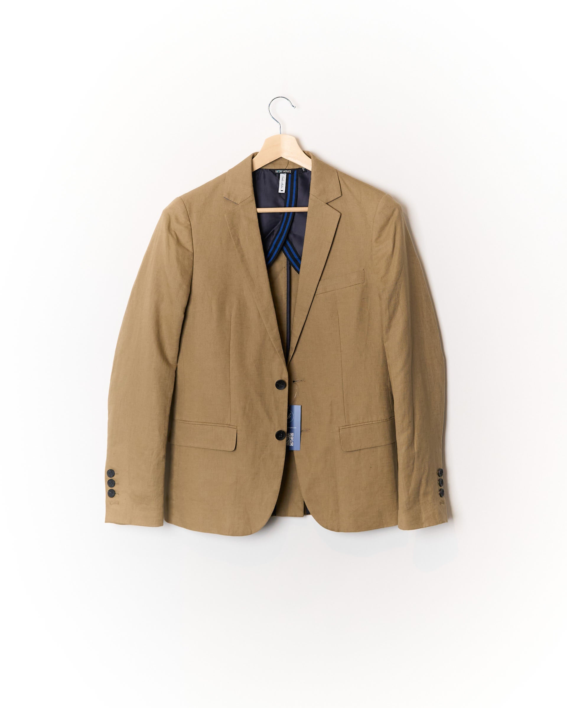 Antony Morato Brown Linen and Cotton Blazer