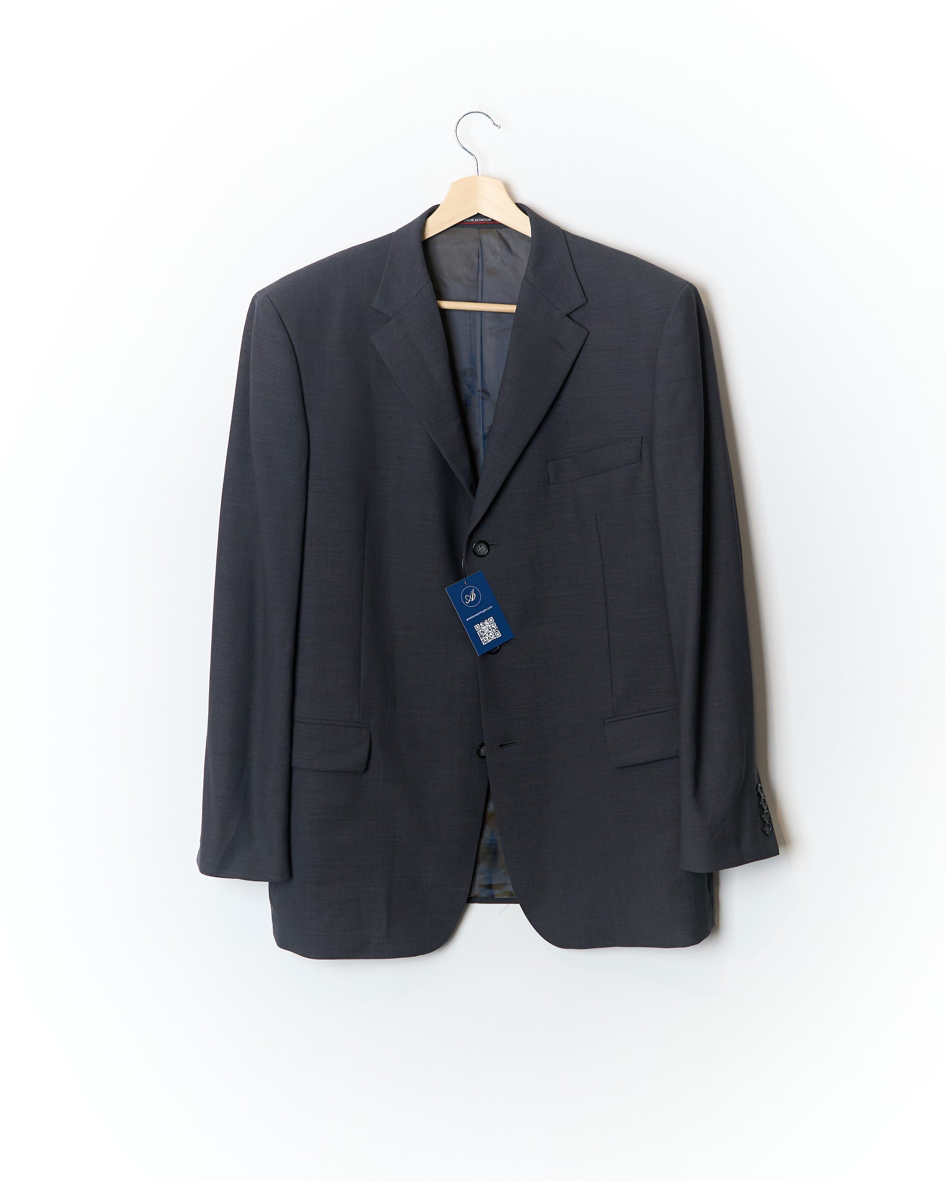 Oscar Jacobson Dark Grey Dustin KB Wool Blazer