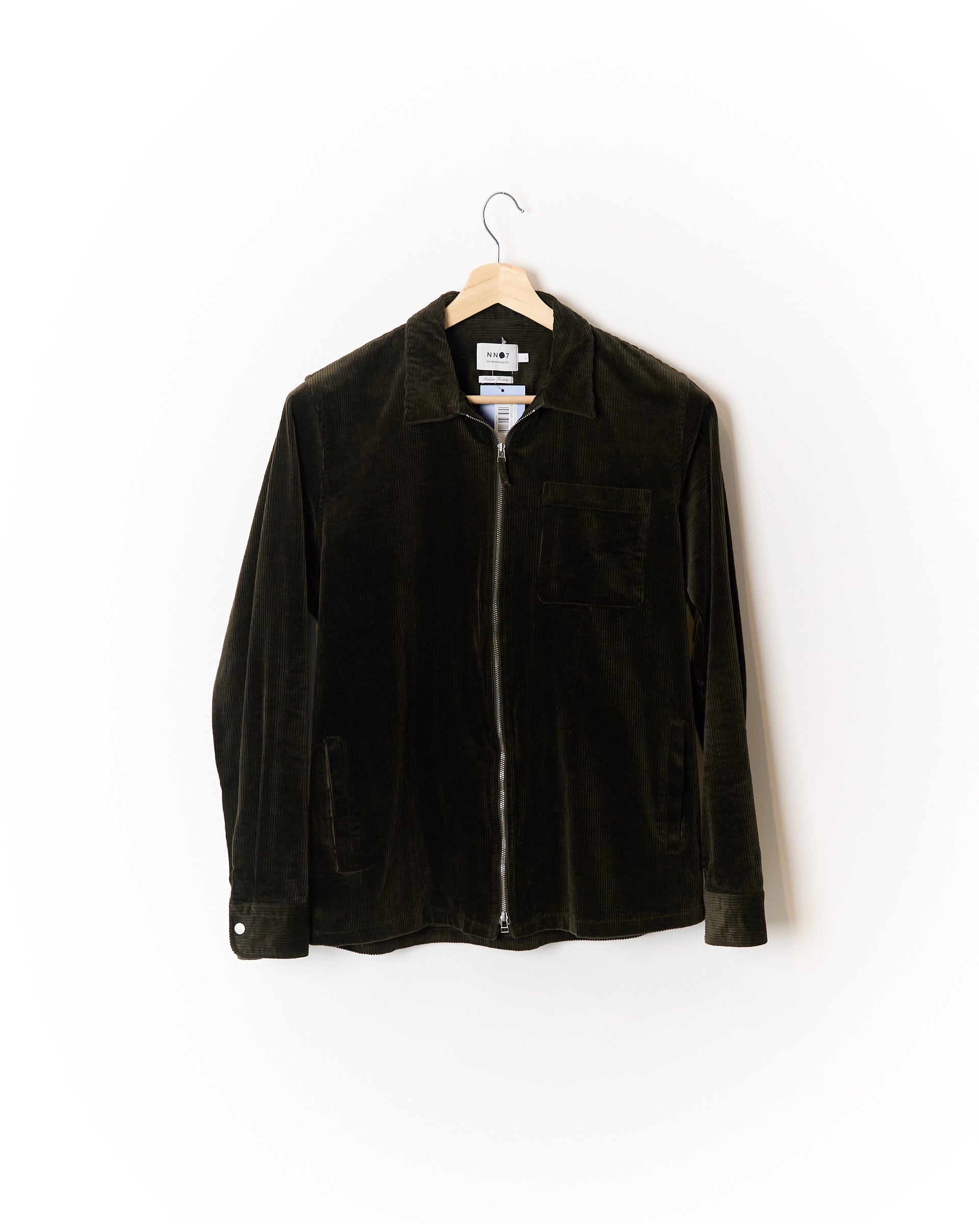 NN07 Brown Corduroy Zip Baumwoll-Overshirt