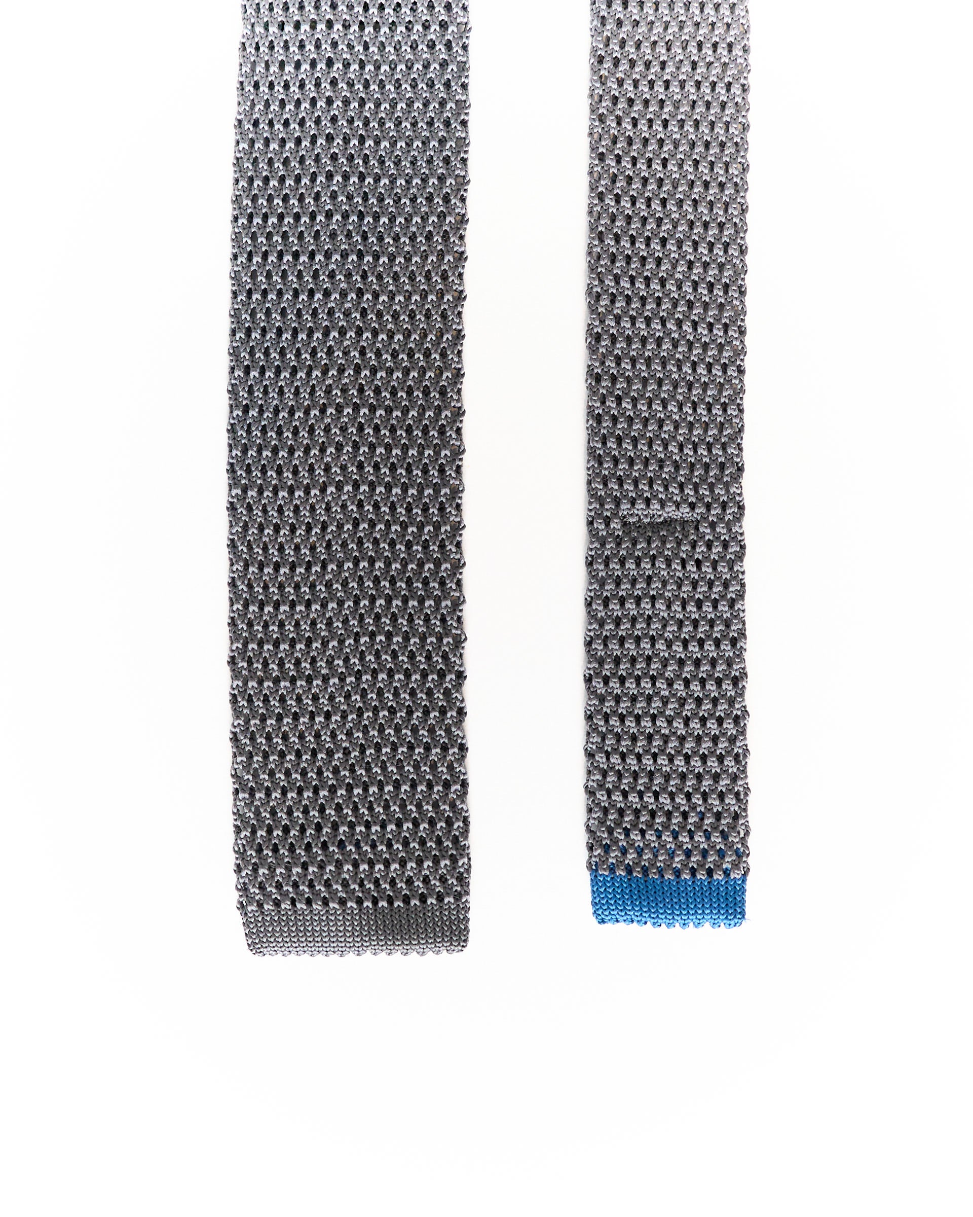 An Ivy Grey Slim Hand Made Knit Tie