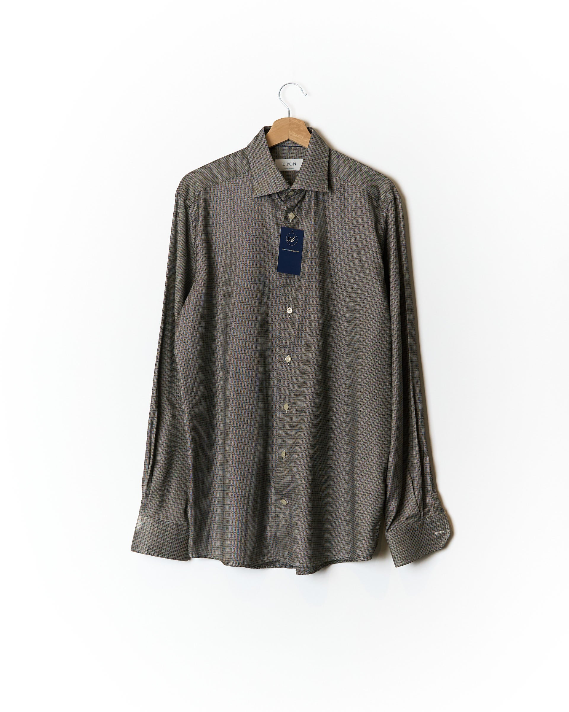 Eton Grey Contemporary Cotton Shirt