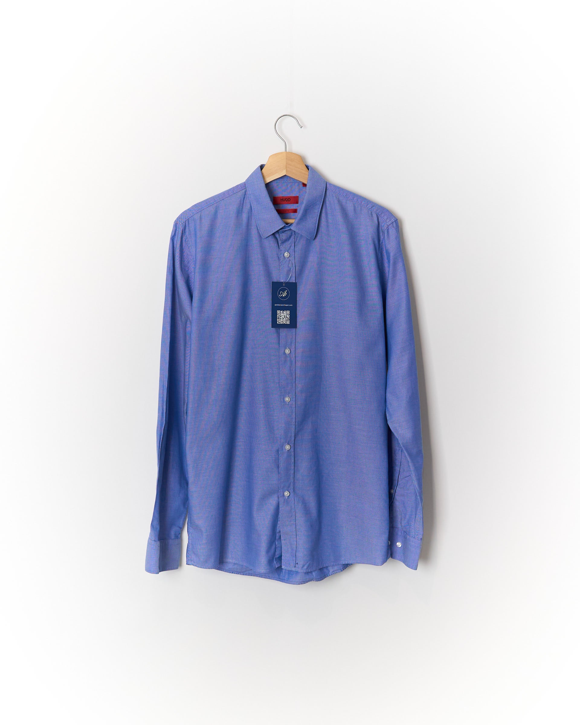 Hugo Boss Blue Slim Fit Cotton Shirt