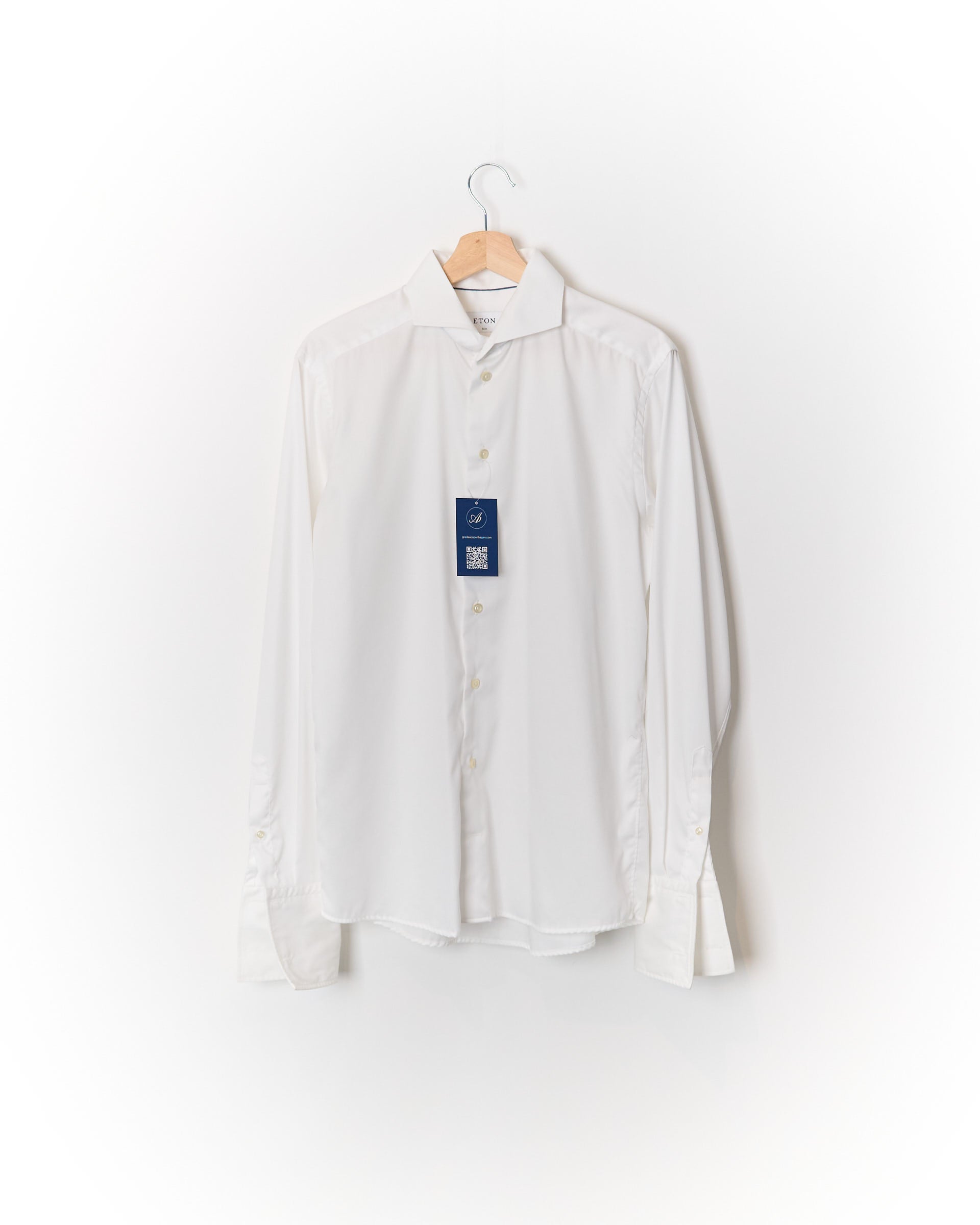 Eton White Slim Cufflinks Cotton Shirt
