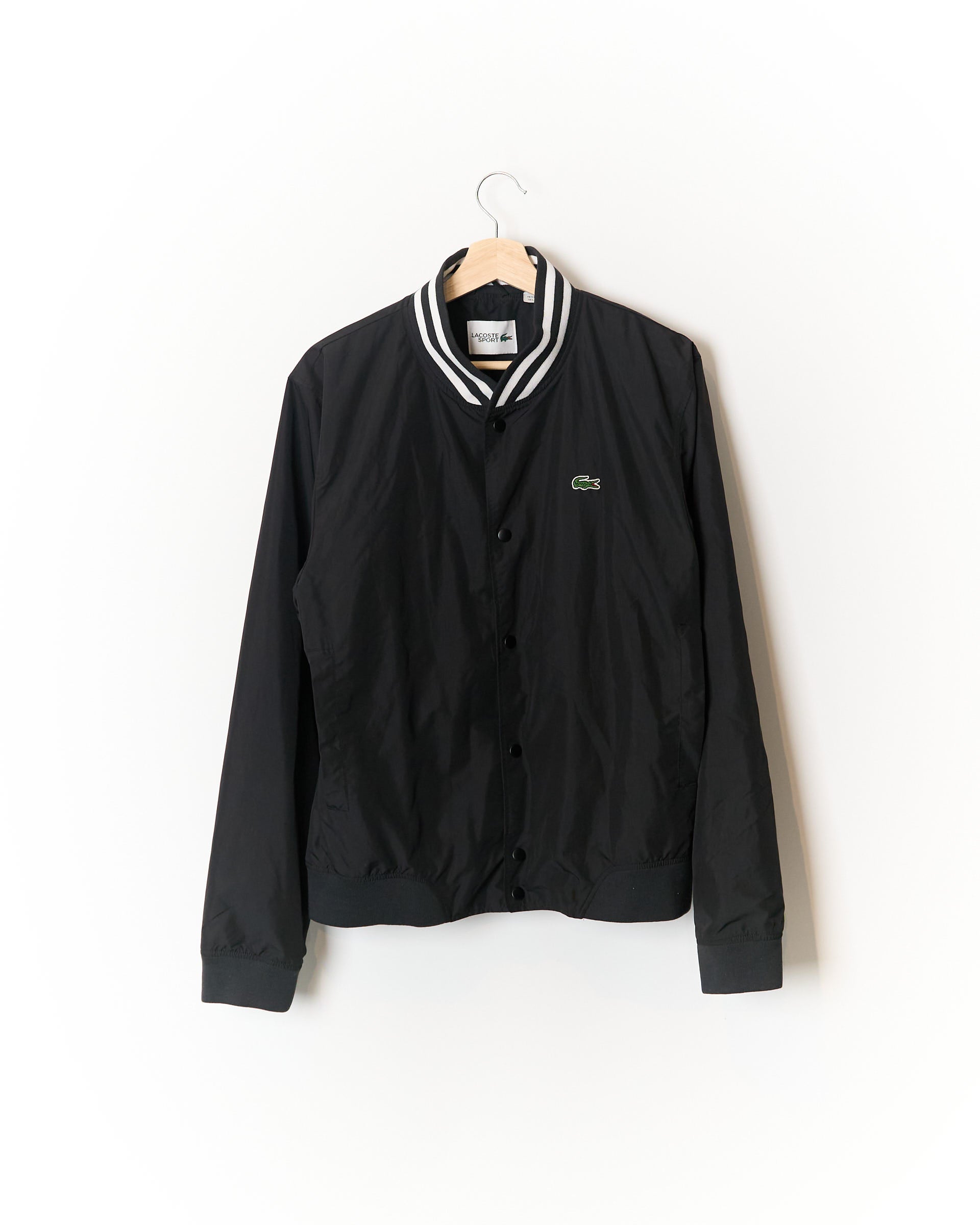 Lacoste Black Poly Bomber Jacket