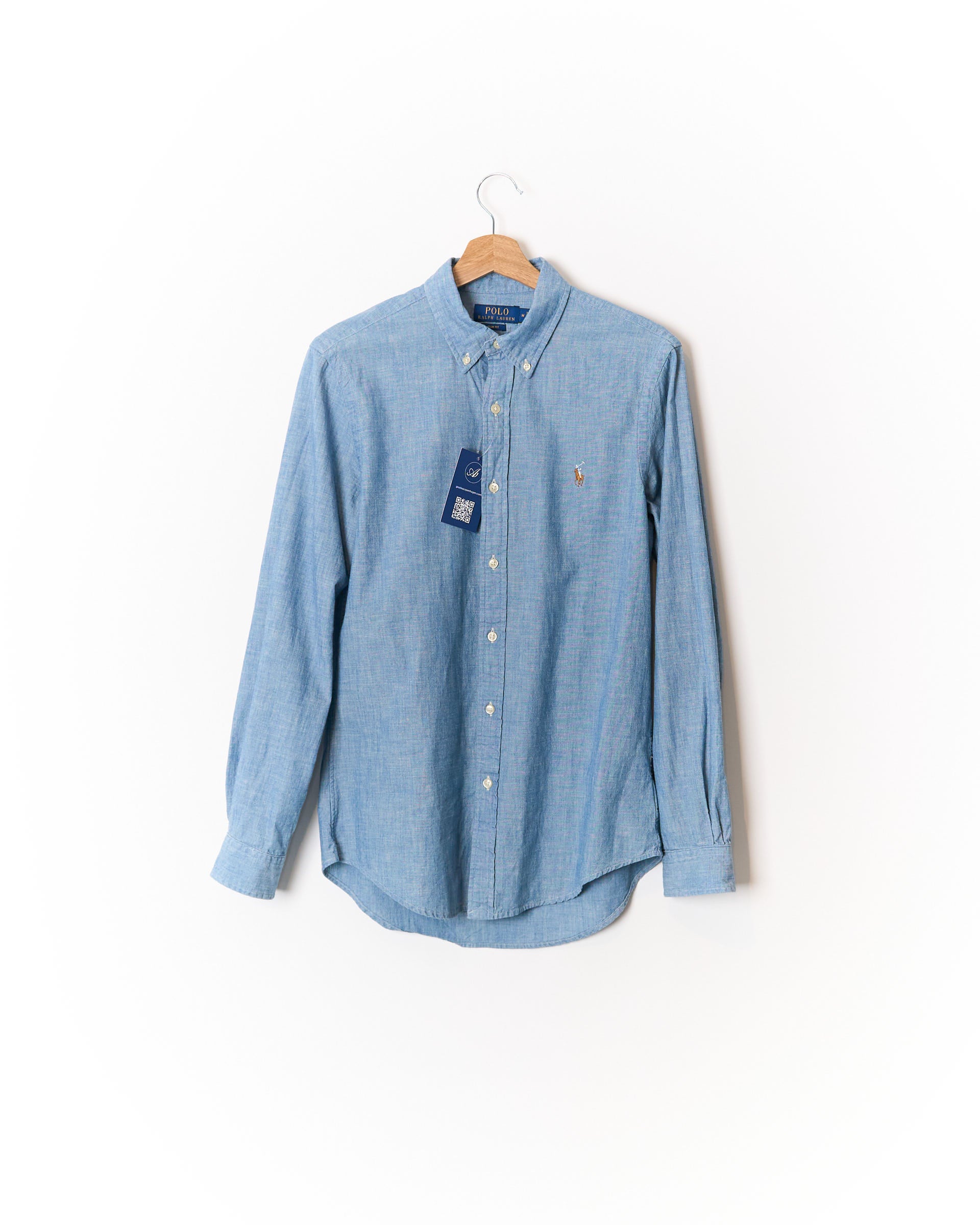 Polo Ralph Lauren Jeanshemd aus Baumwolle mit Knopfleiste und schmaler Passform