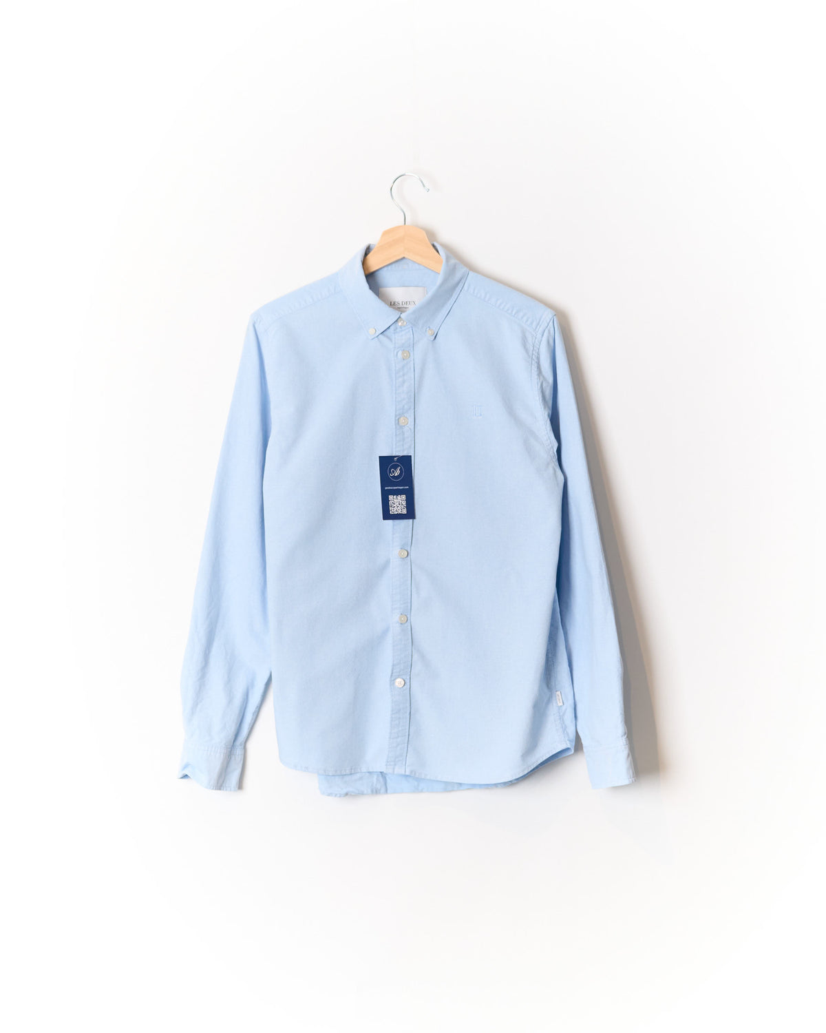 Les Deux Light Blue Button Down Cotton Shirt